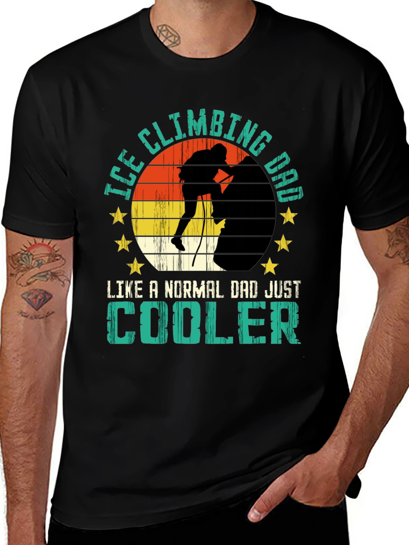 Ice Climbing Dad T-Shirt - Cool Climber Tee