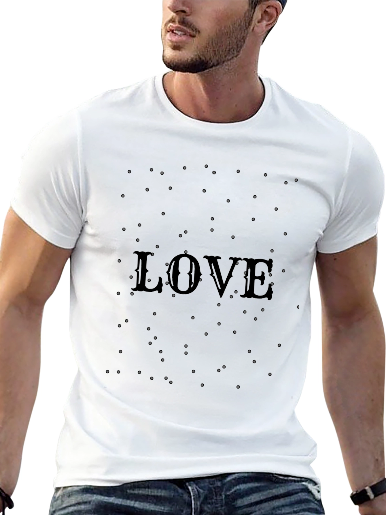 Love Tee - Black Graphic Print T-Shirt