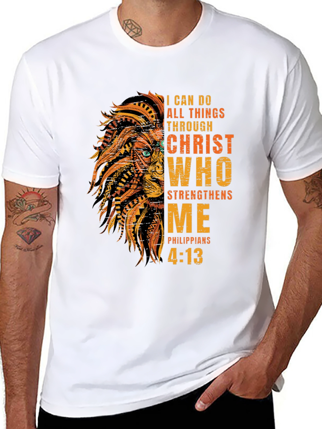 Christian Lion T-Shirt - Philippians 4:13