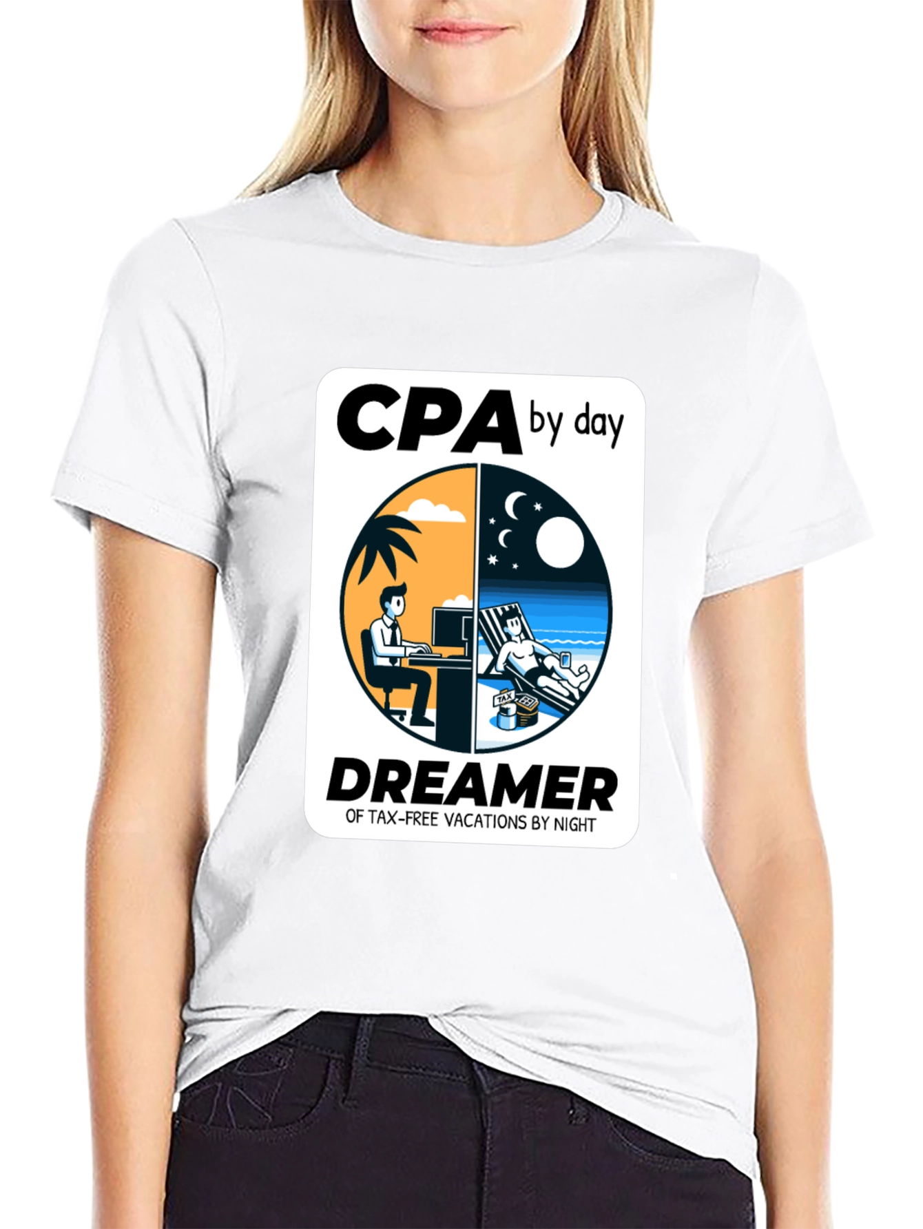 CPA By Day Dreamer By Night Graphic T-Shirt