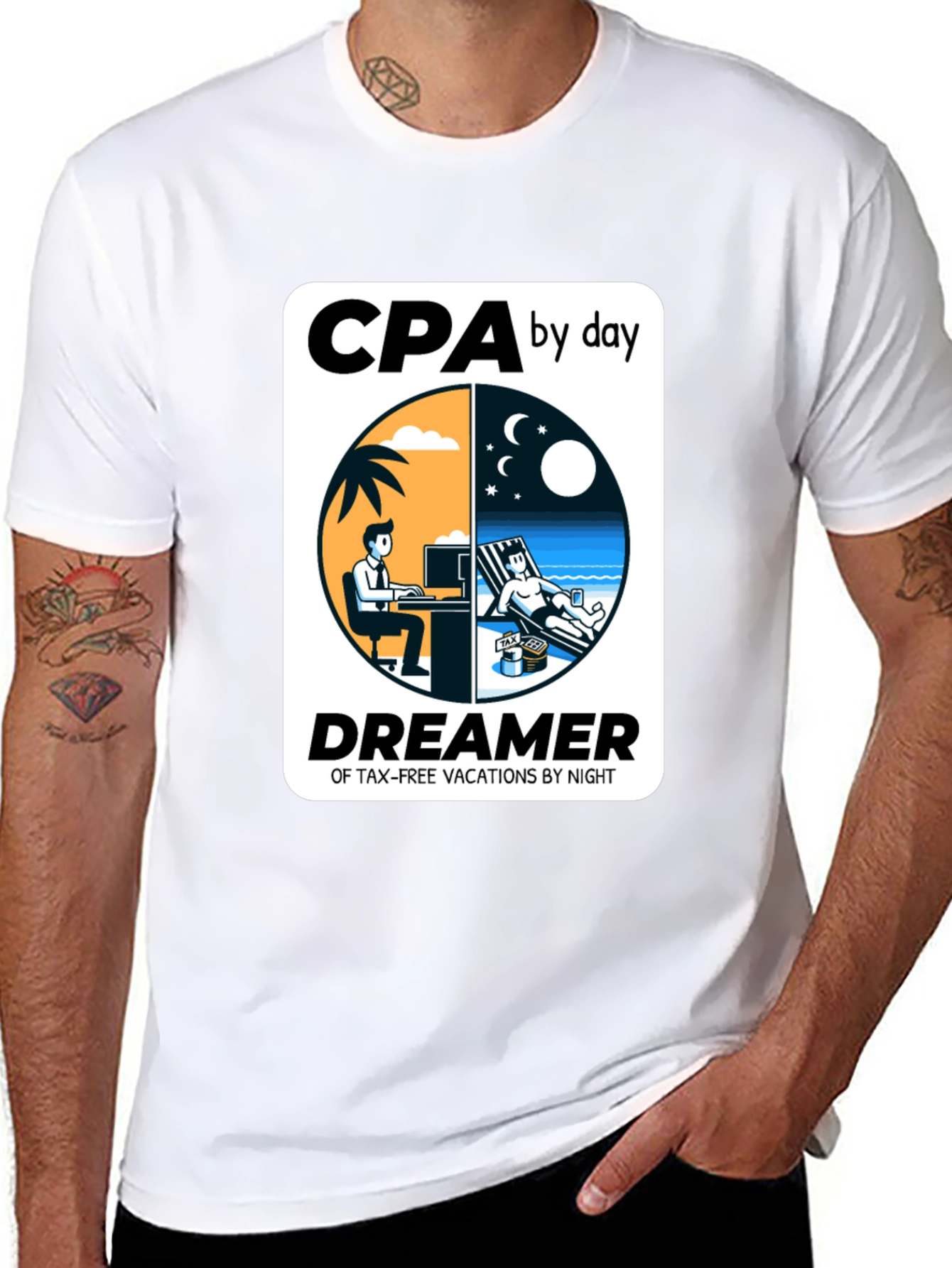 CPA By Day Dreamer By Night Graphic T-Shirt