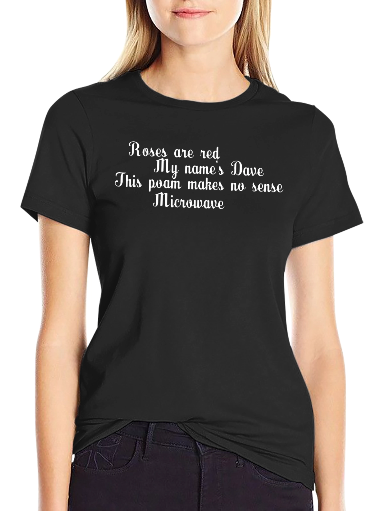 Roses are Red Funny Rhyme Black T-Shirt