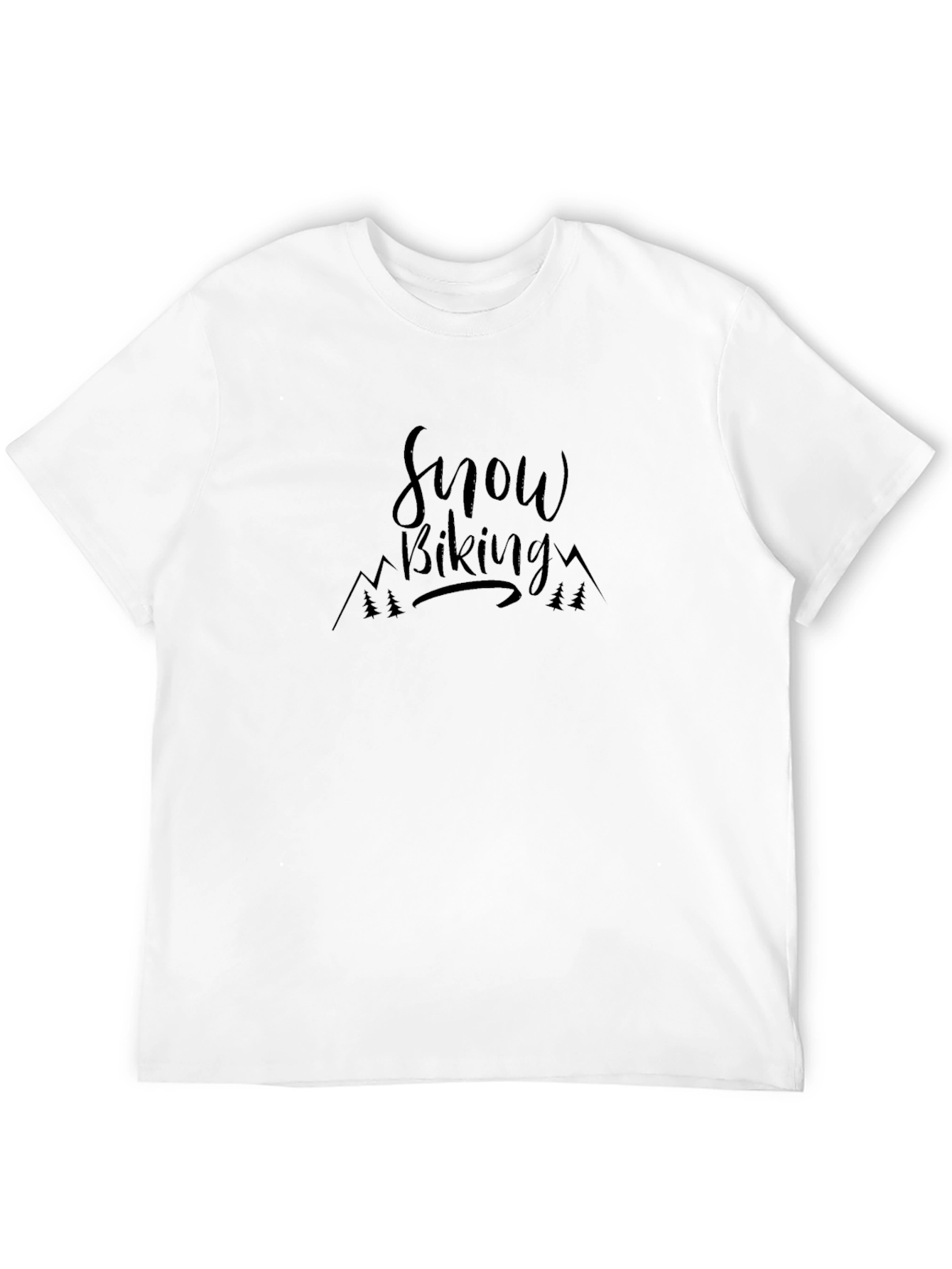 Snow Biking Graphic Tee - Black