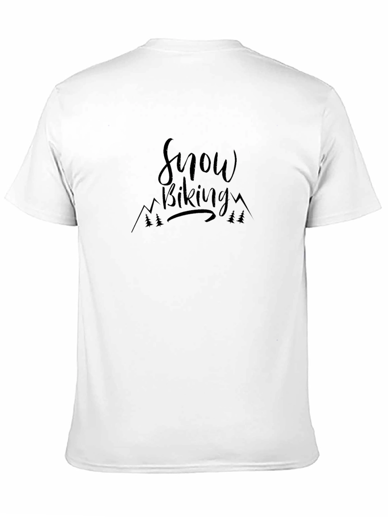 Snow Biking Graphic Tee - Black