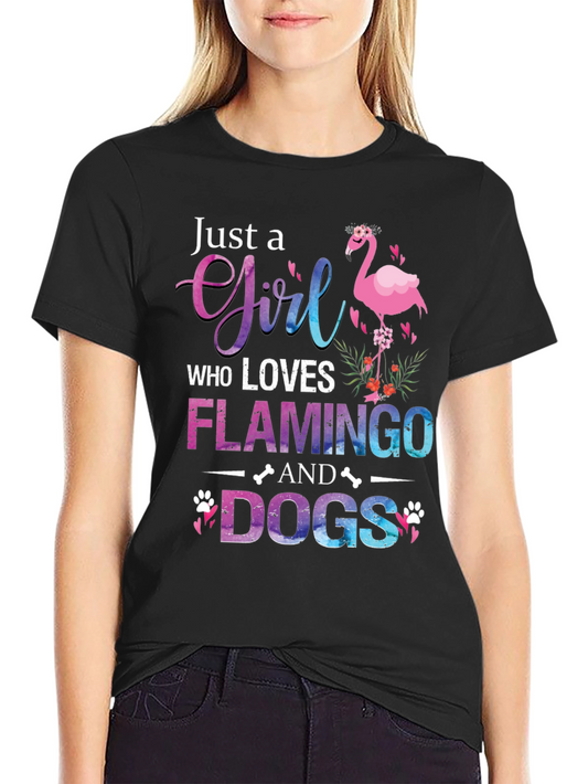 Flamingo and Dog Lover T-Shirt