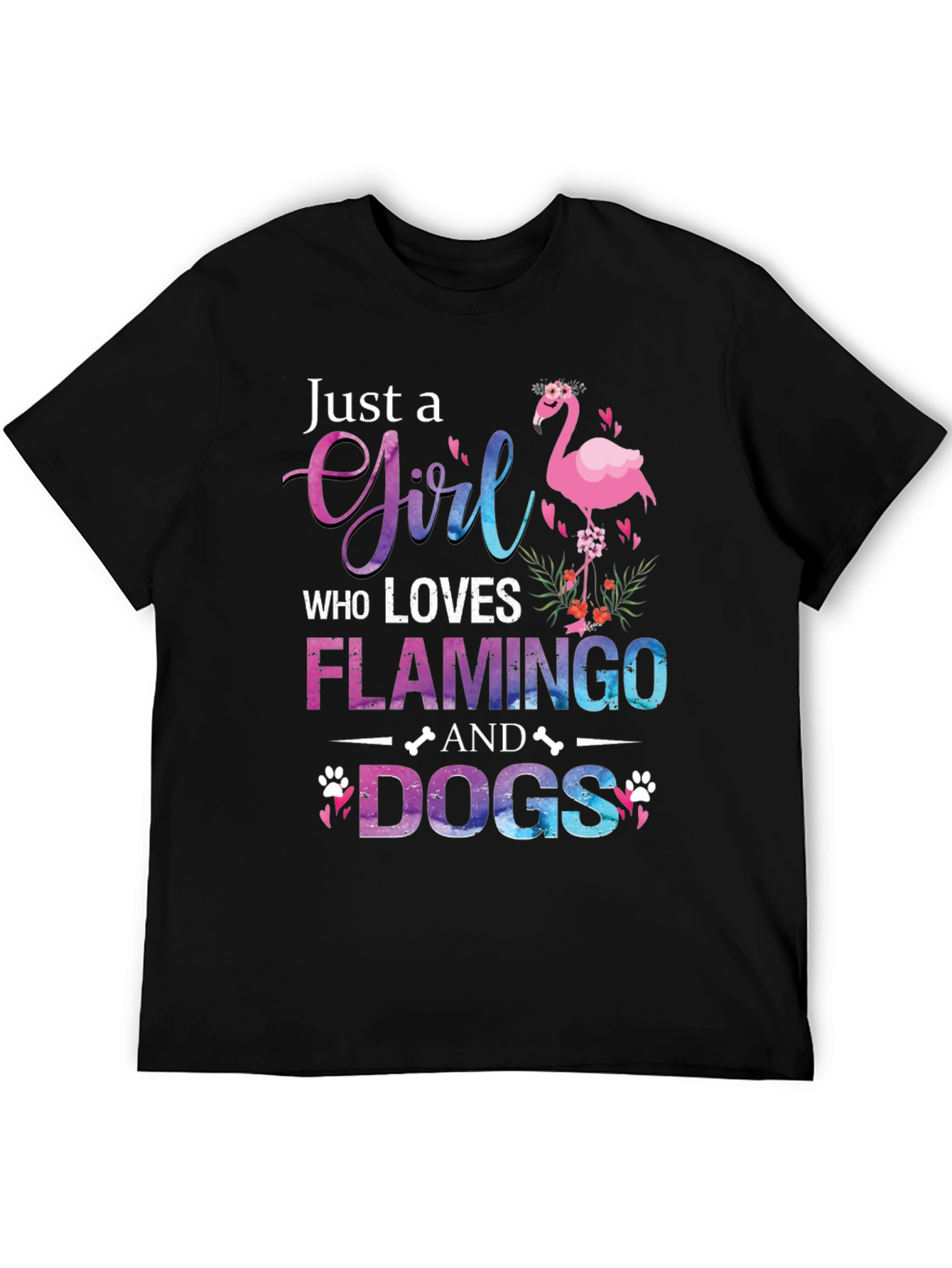 Flamingo and Dog Lover T-Shirt