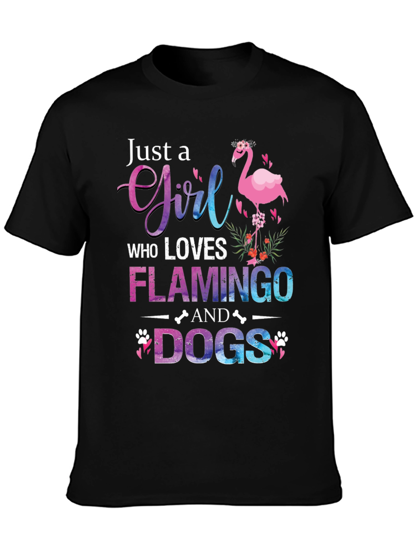 Flamingo and Dog Lover T-Shirt