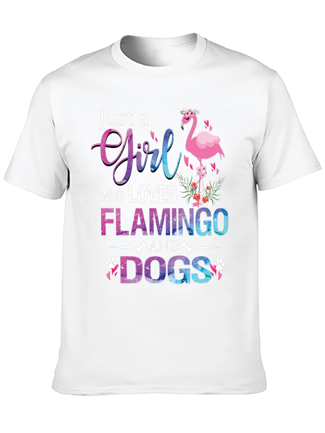 Flamingo and Dog Lover T-Shirt