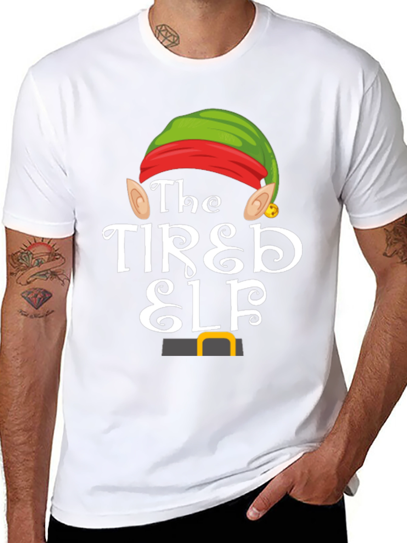 The Tired Elf T-Shirt - Holiday Christmas Tee