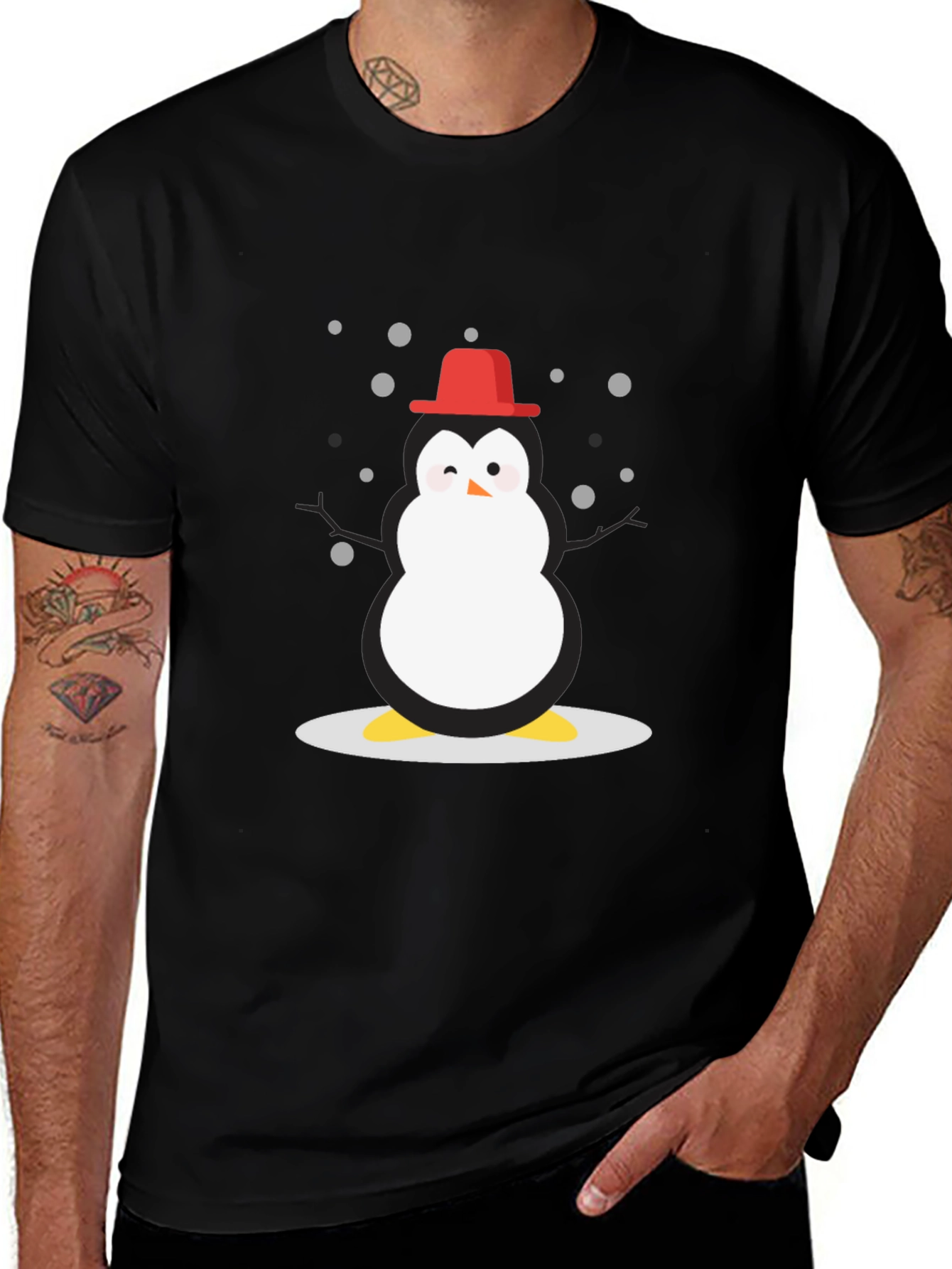 Penguin Holiday T-Shirt - Black