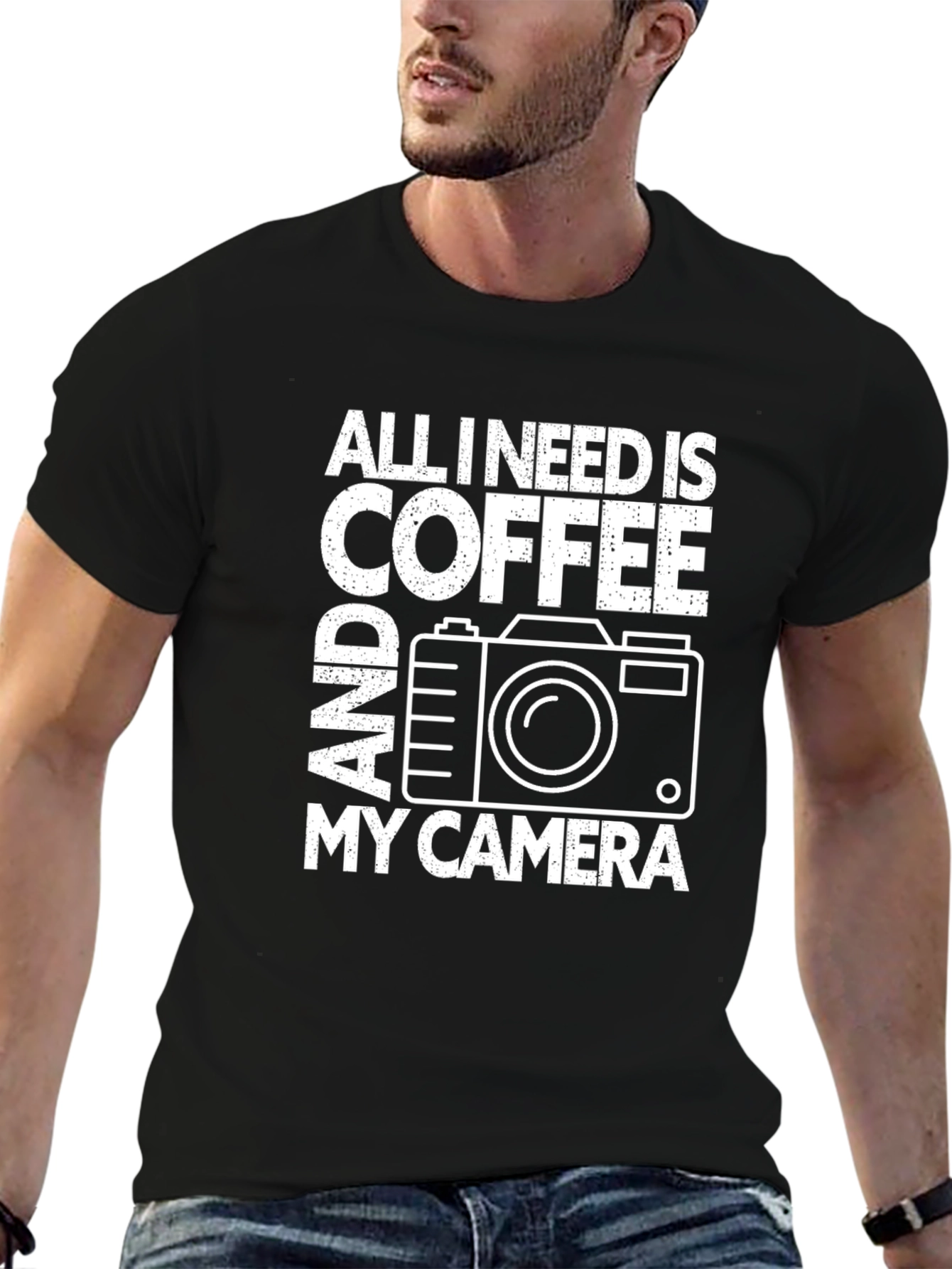 Coffee and Camera Graphic Tee - Photographers Shirt
