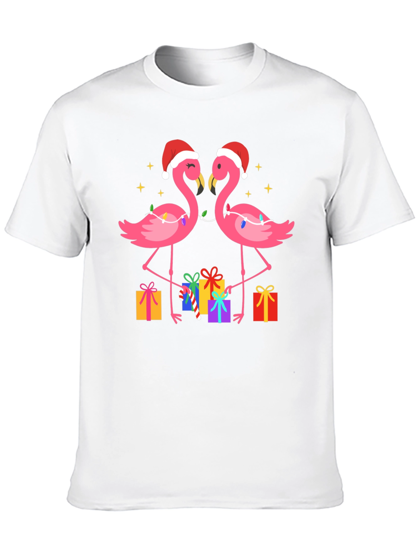 Festive Flamingo Christmas T-Shirt