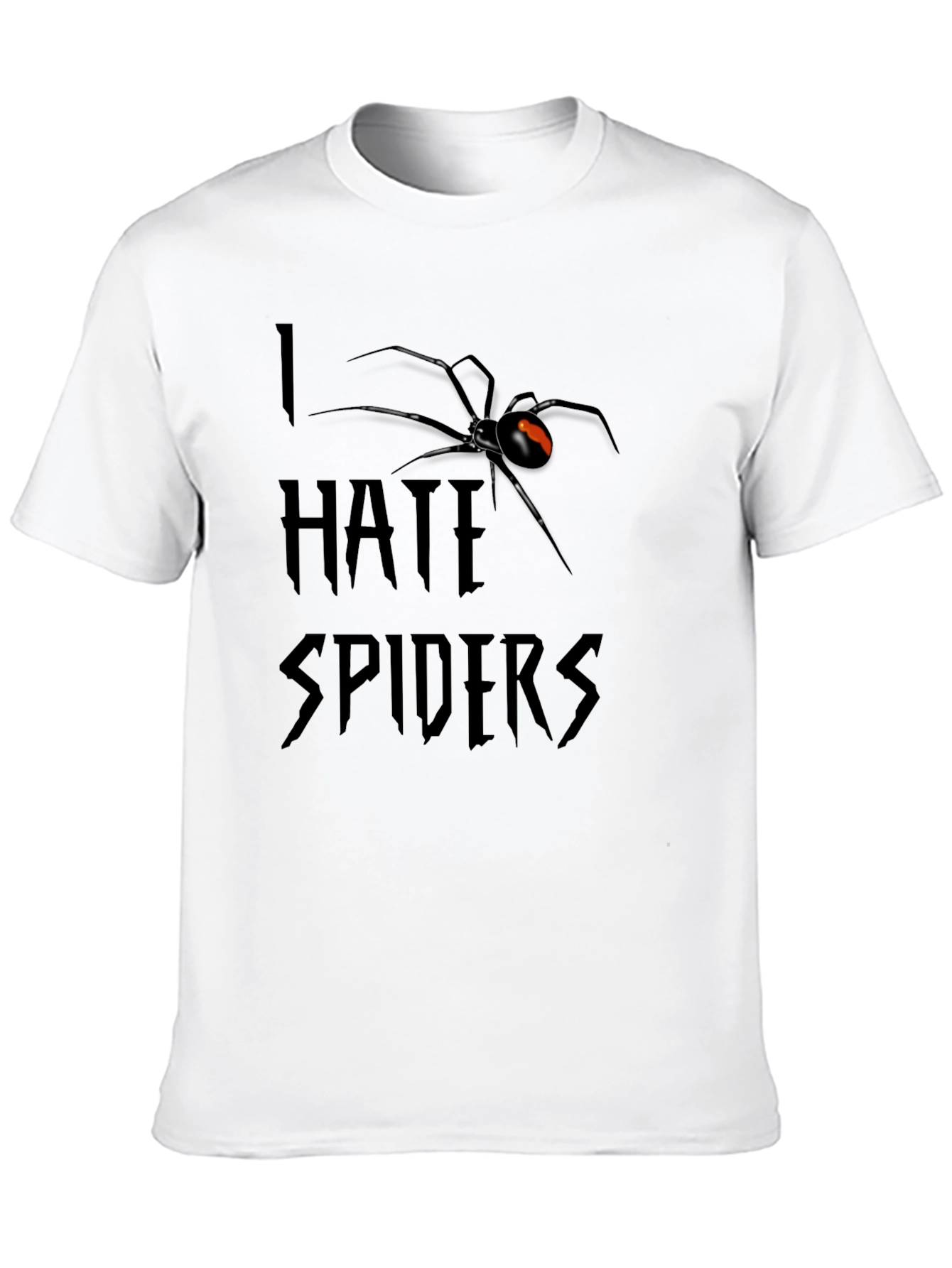 I Hate Spiders Graphic Tee - Black Widow Design