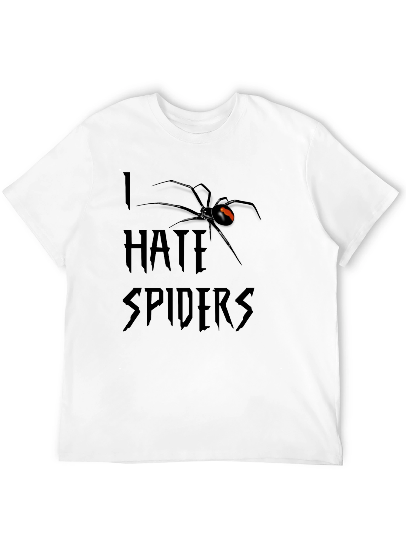 I Hate Spiders Graphic Tee - Black Widow Design