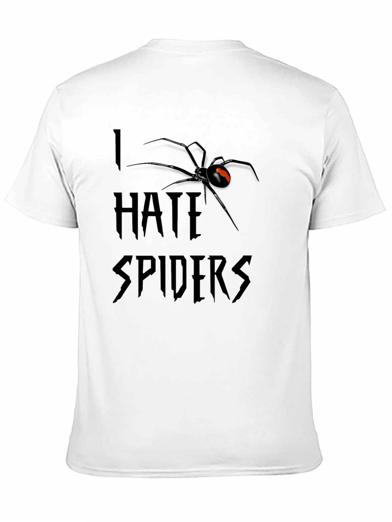 I Hate Spiders Graphic Tee - Black Widow Design