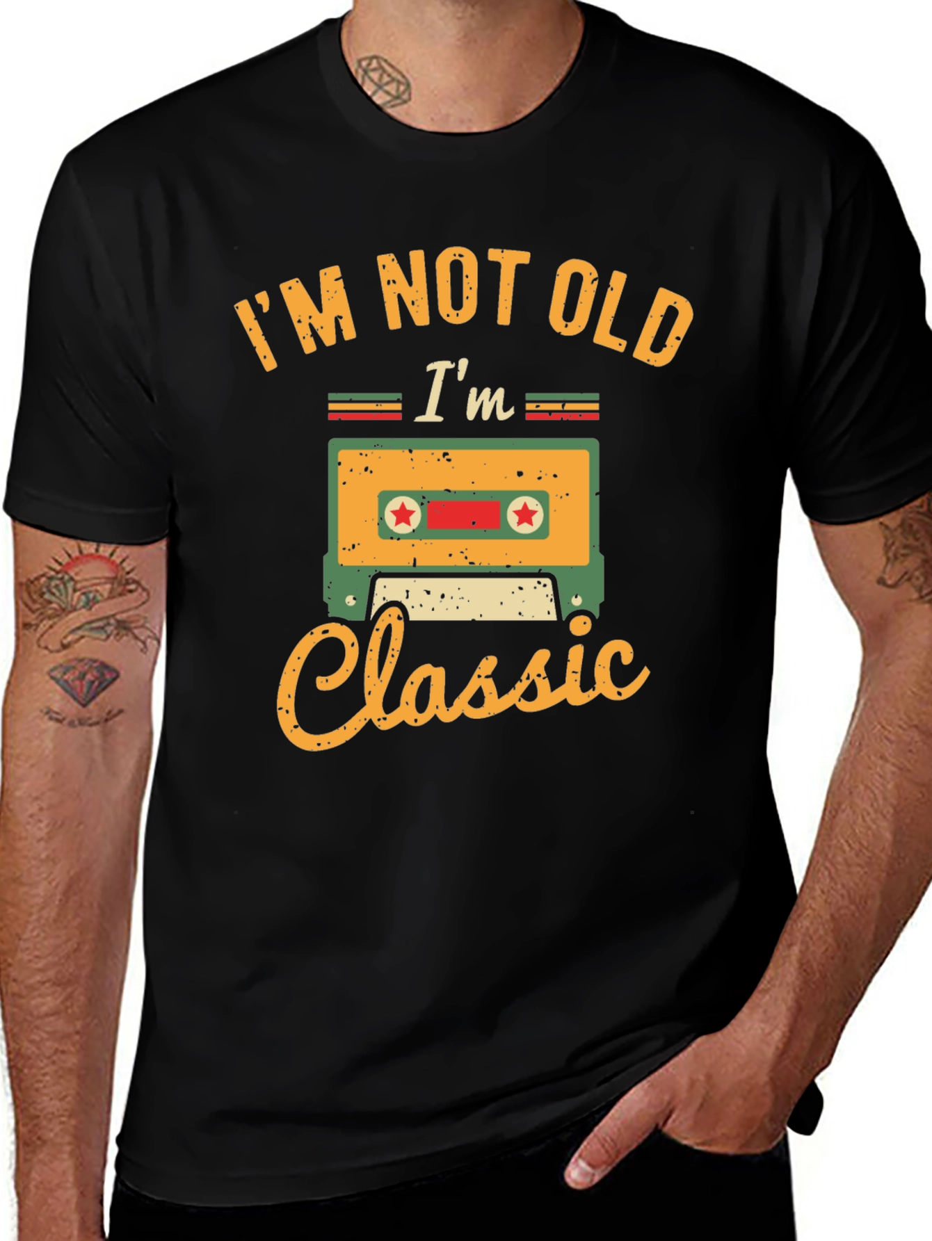 Im Not Old Im Classic Cassette Tape Graphic T-Shirt