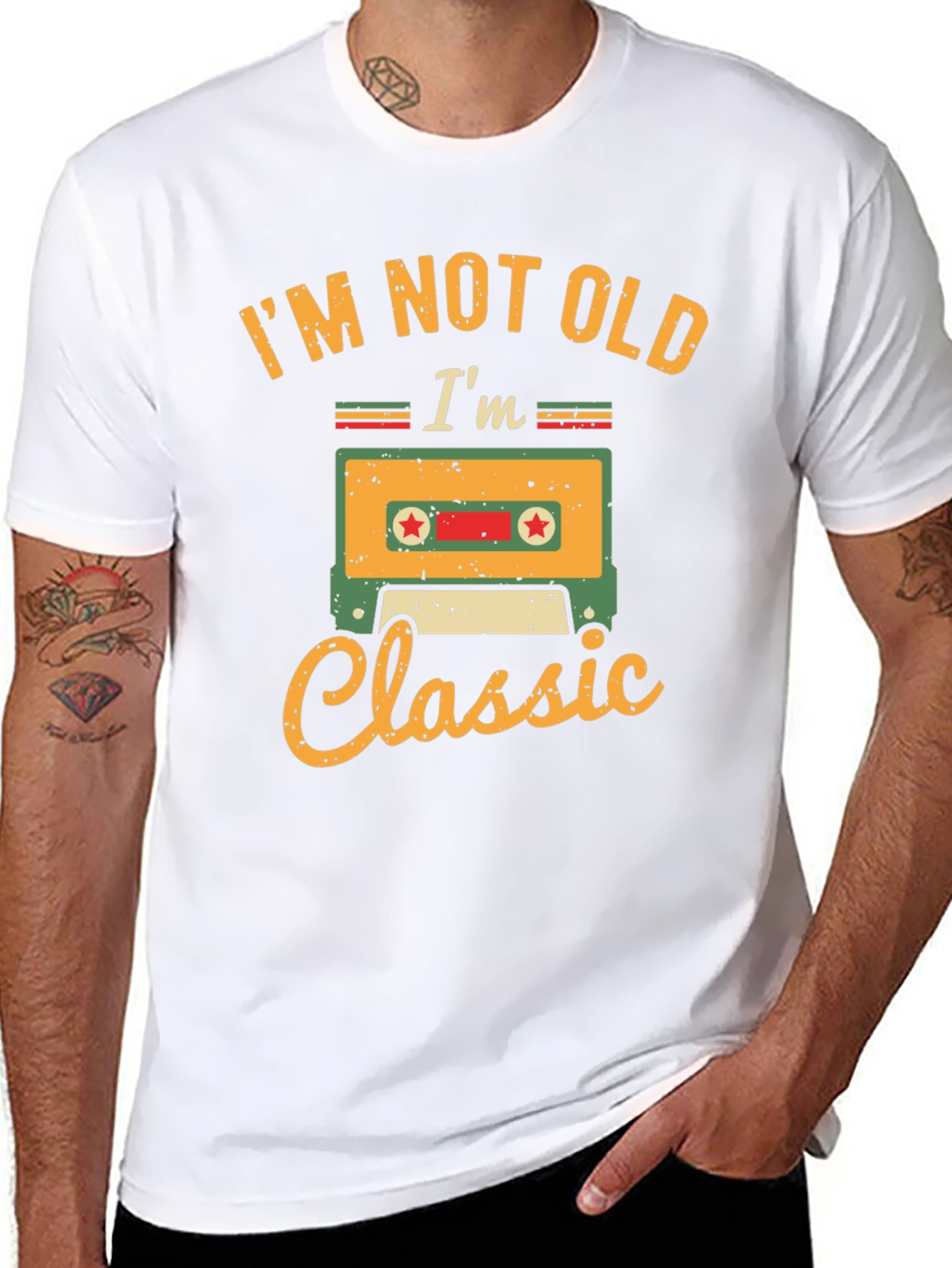 Im Not Old Im Classic Cassette Tape Graphic T-Shirt