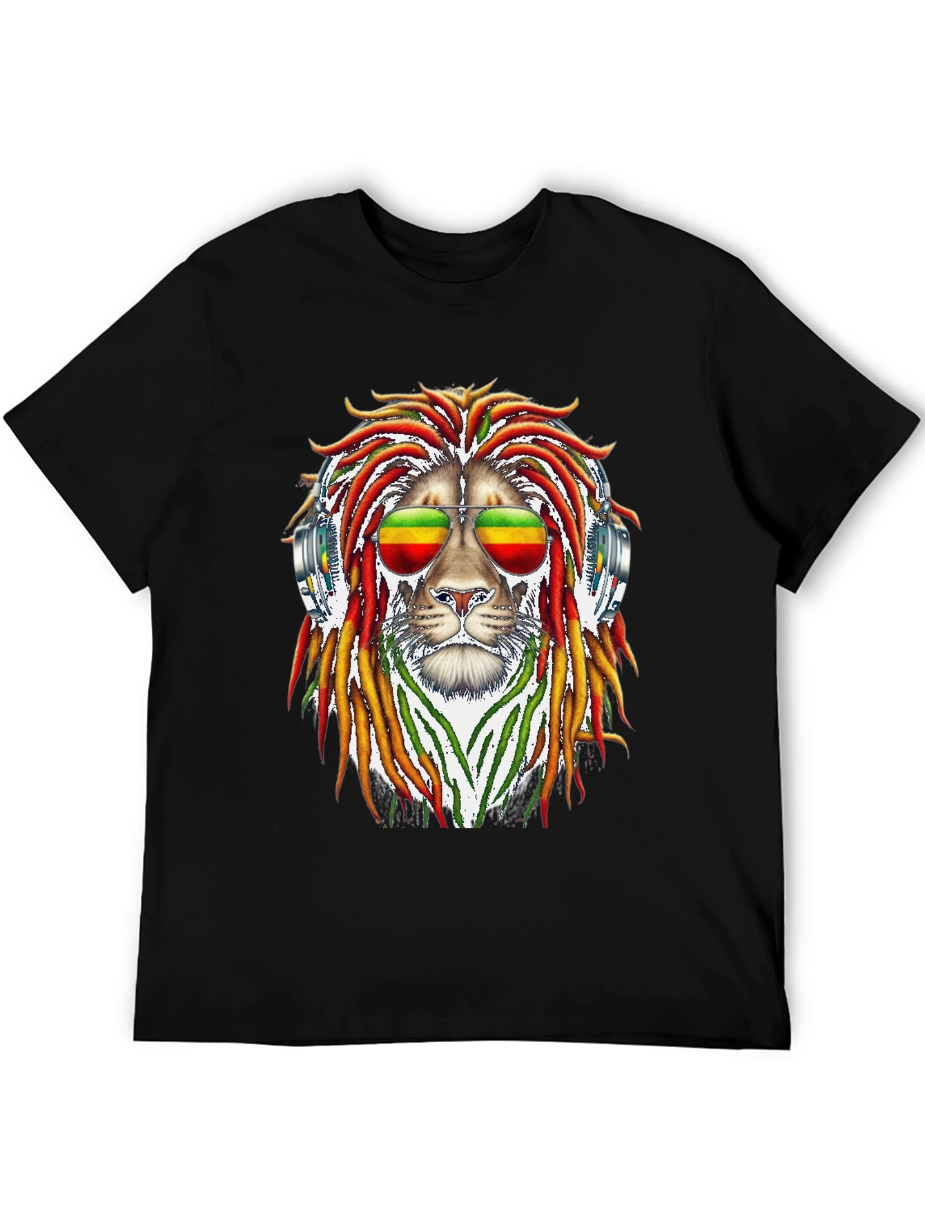 Rasta Lion Graphic Tee - Reggae Style