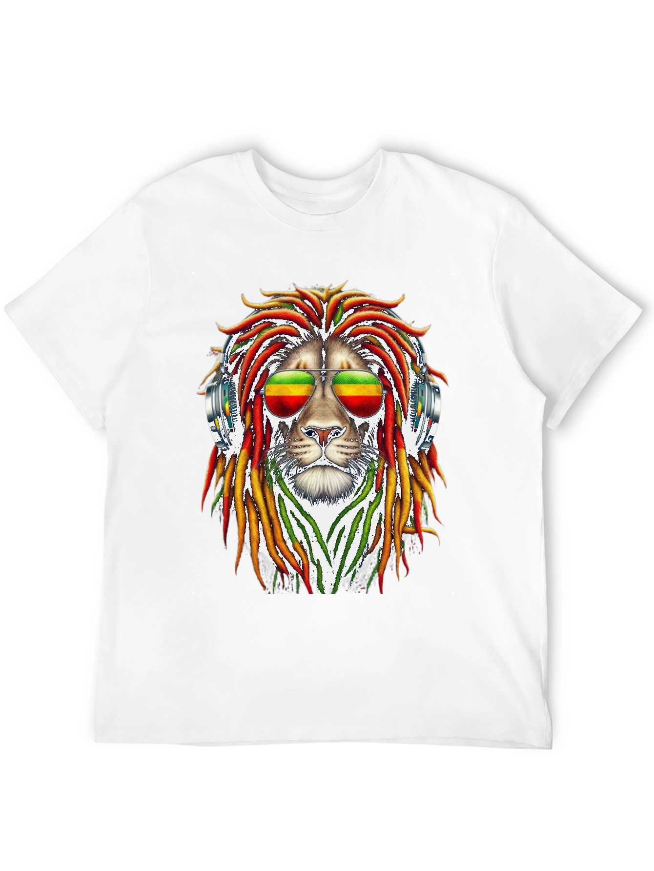 Rasta Lion Graphic Tee - Reggae Style