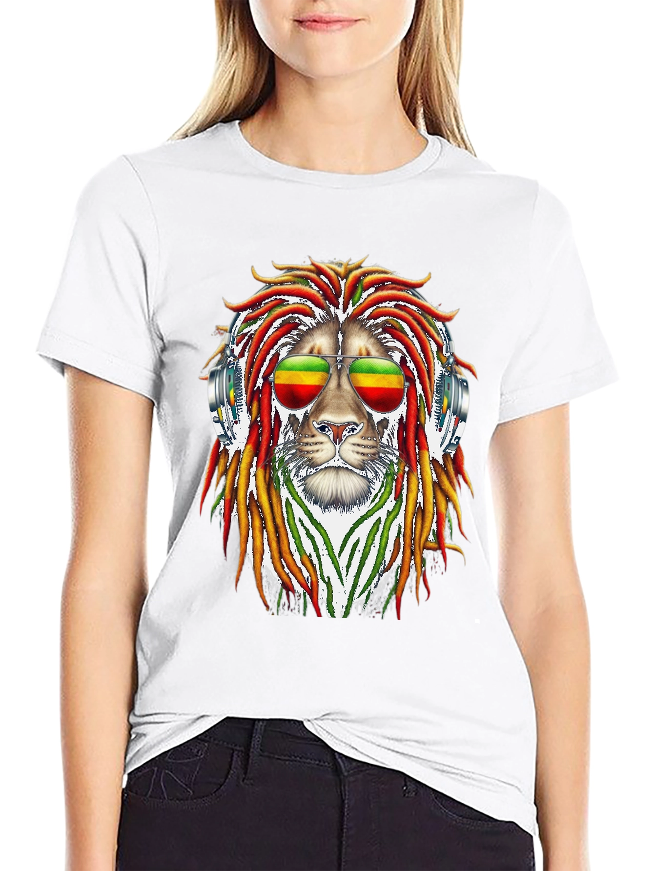 Rasta Lion Graphic Tee - Reggae Style