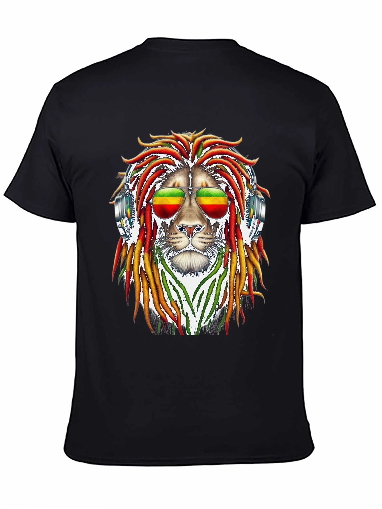 Rasta Lion Graphic Tee - Reggae Style