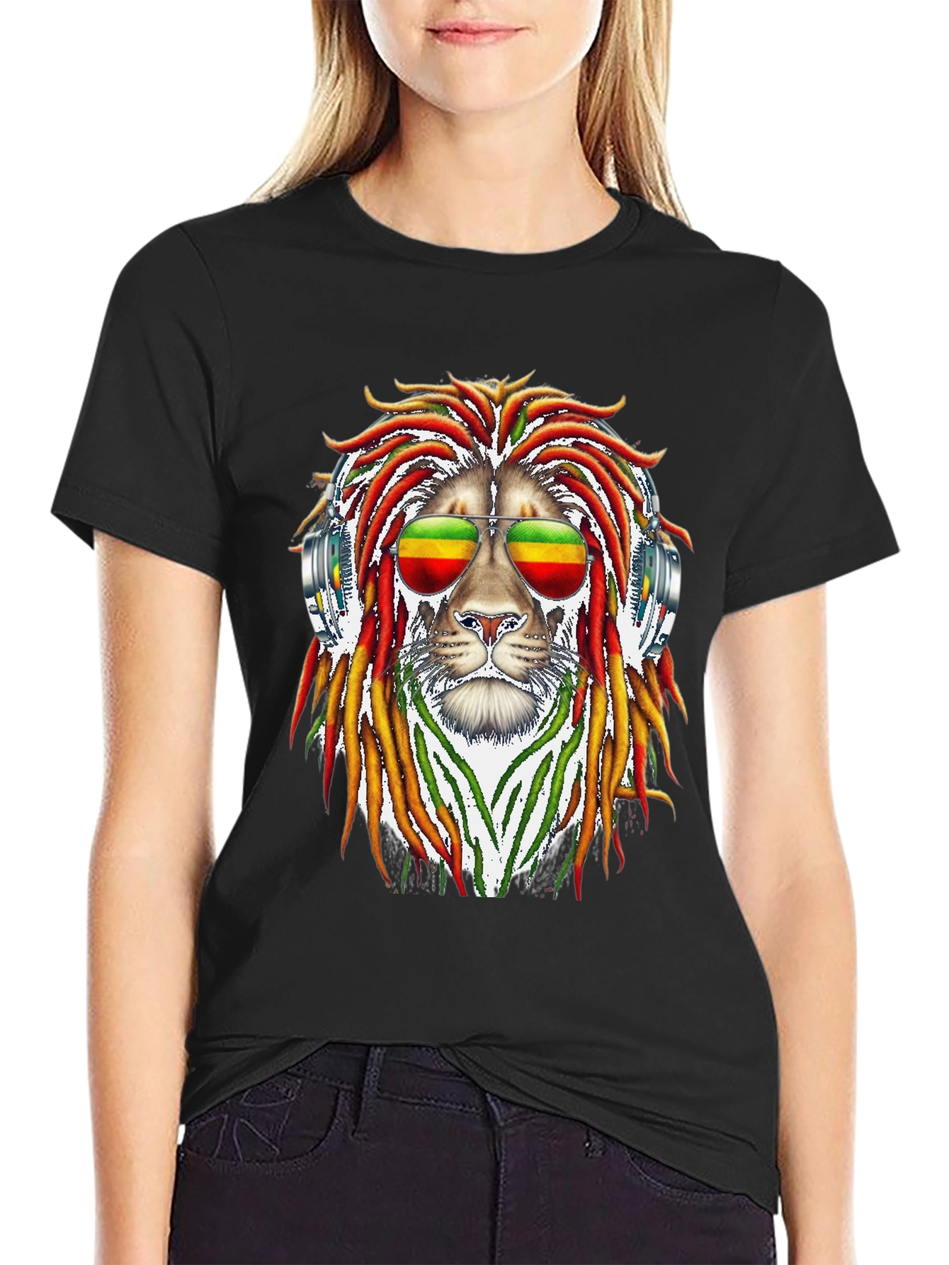 Rasta Lion Graphic Tee - Reggae Style