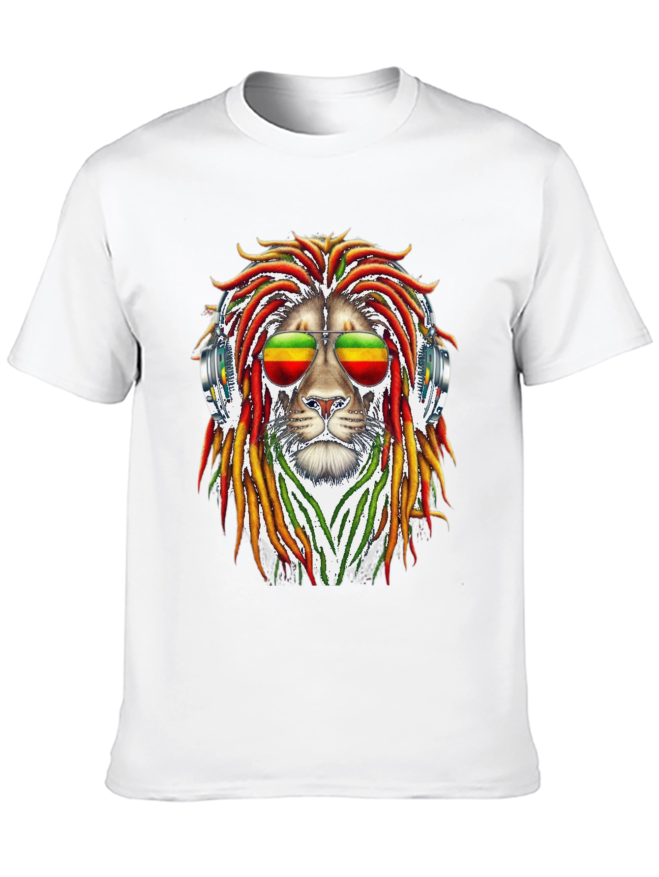 Rasta Lion Graphic Tee - Reggae Style