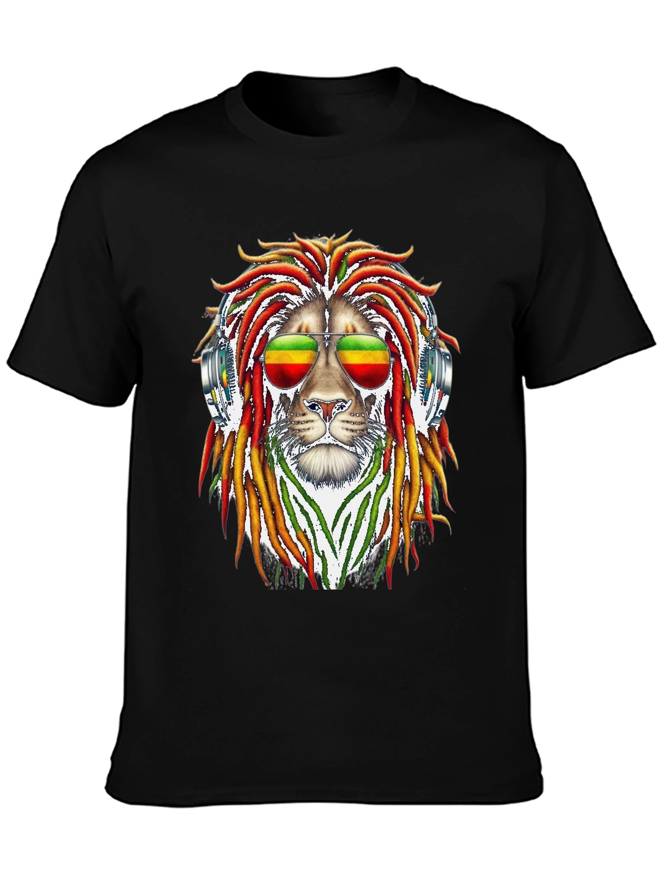 Rasta Lion Graphic Tee - Reggae Style
