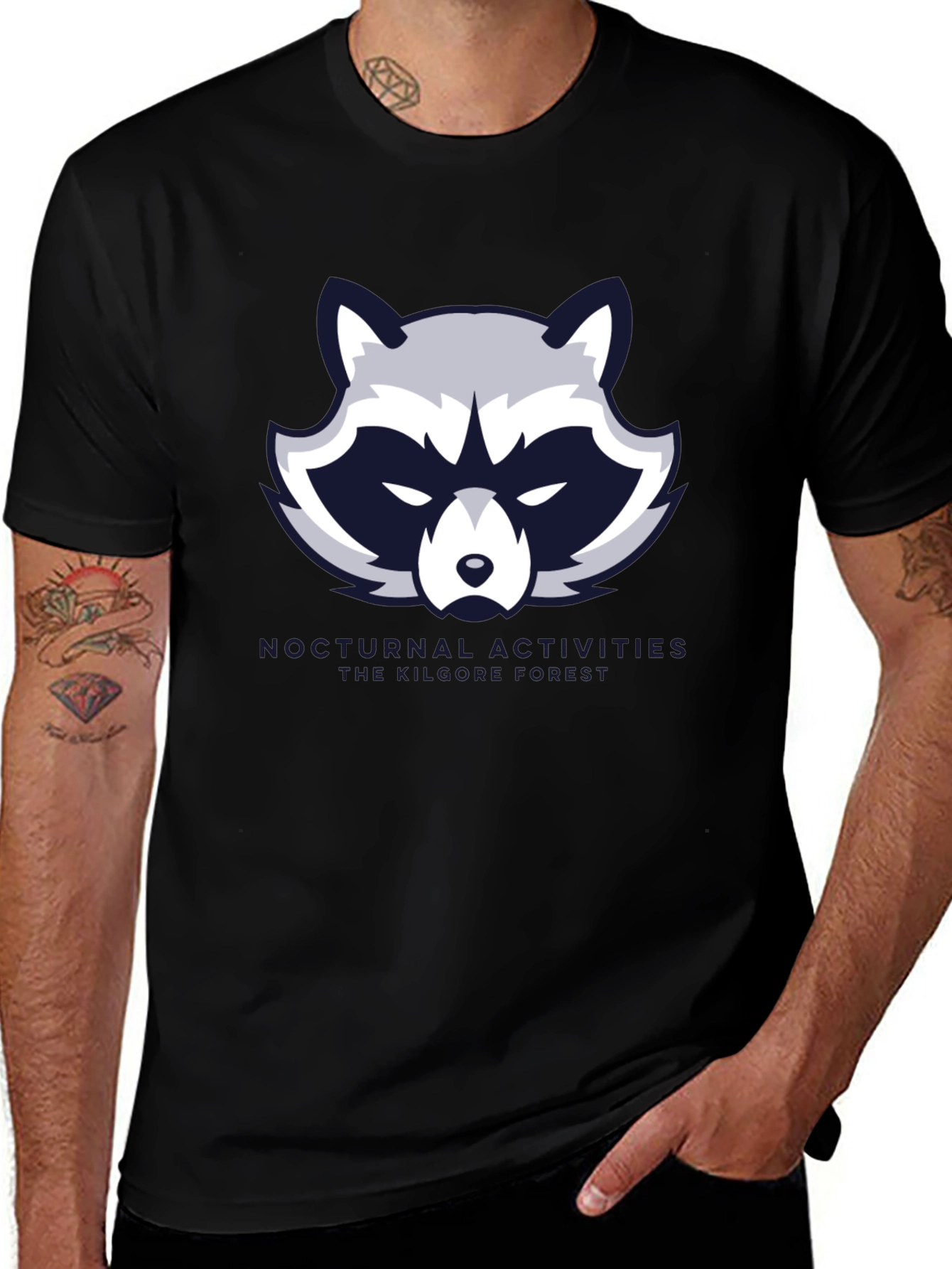 Nocturnal Activities Raccoon Graphic Tee