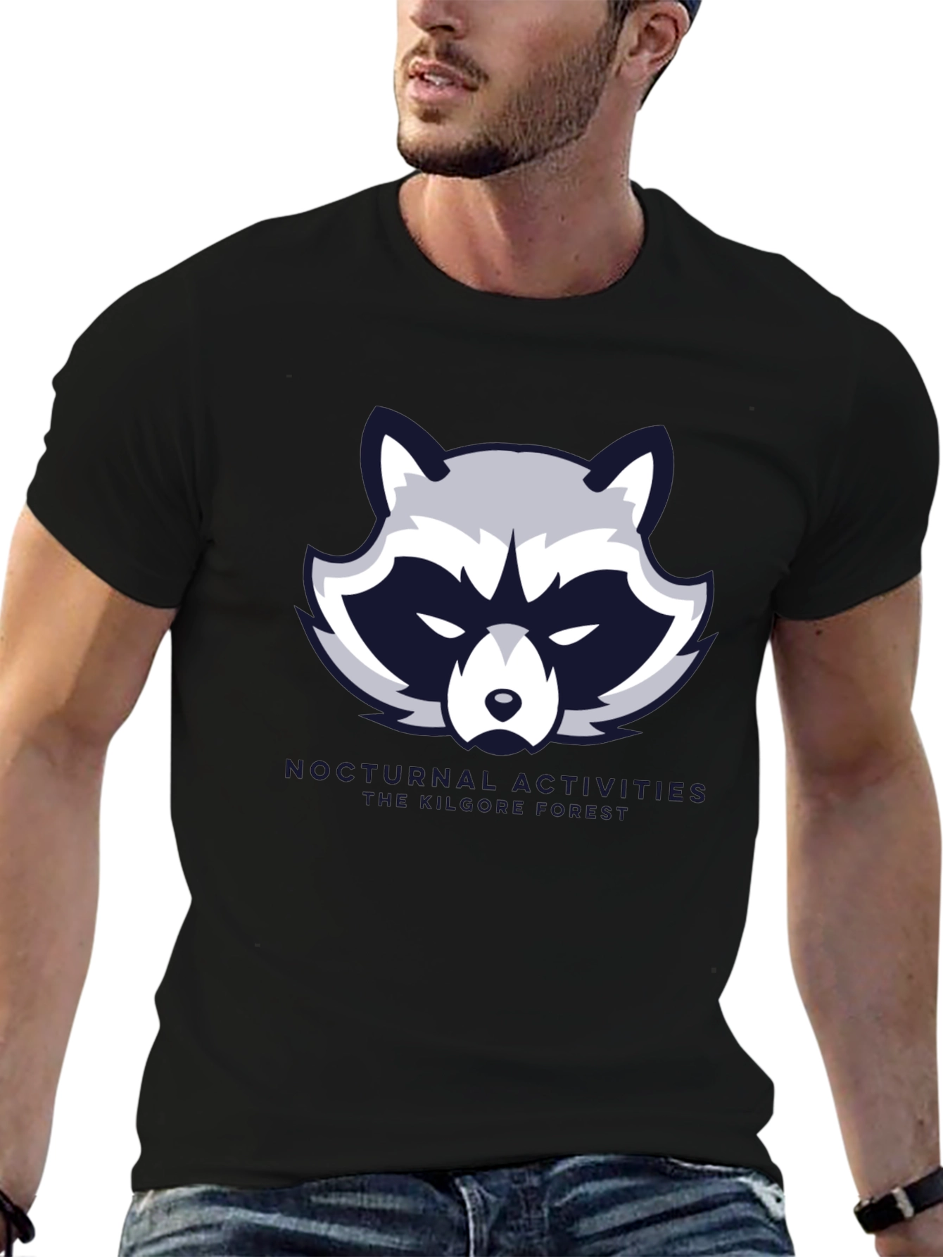 Nocturnal Activities Raccoon Graphic Tee