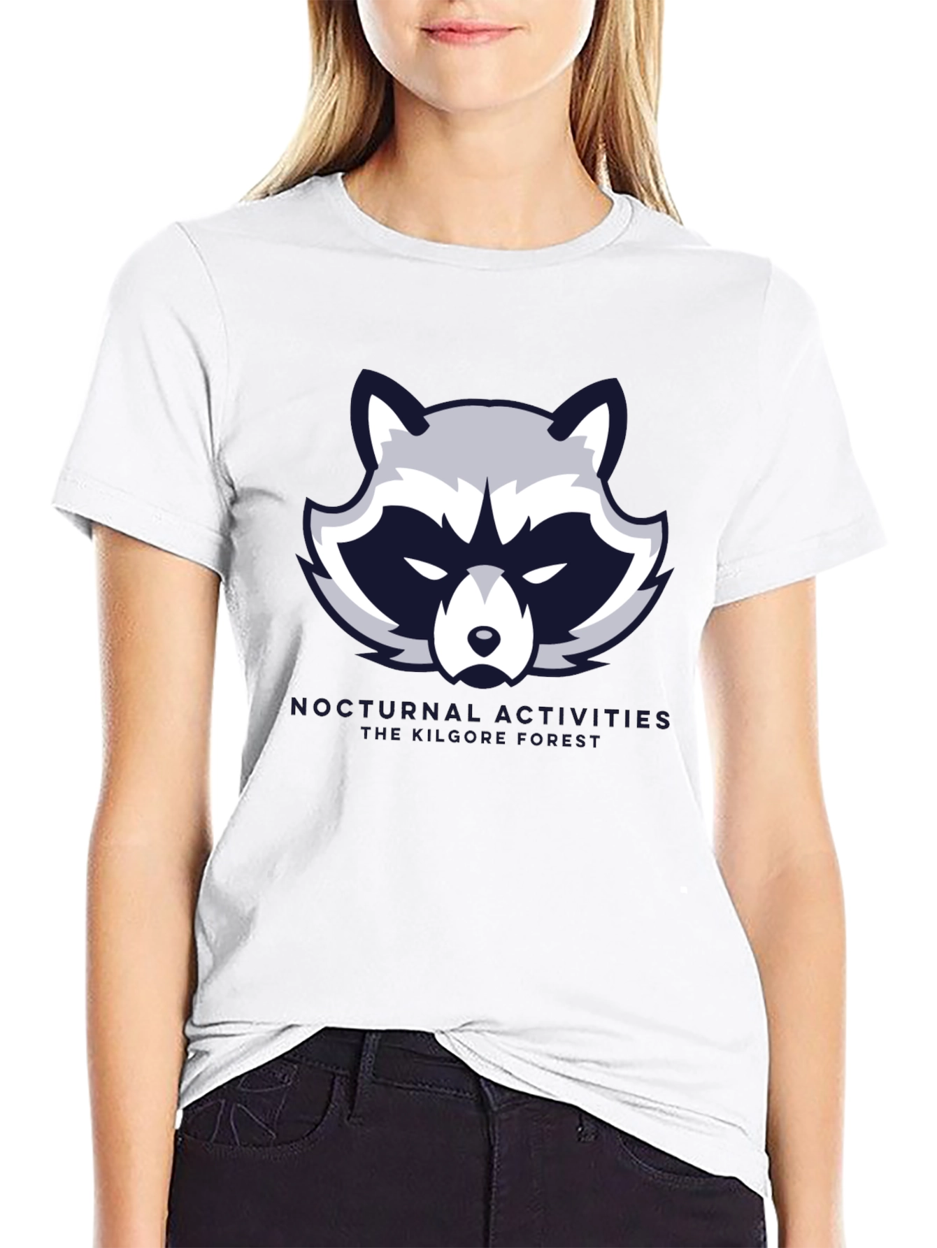 Nocturnal Activities Raccoon Graphic Tee