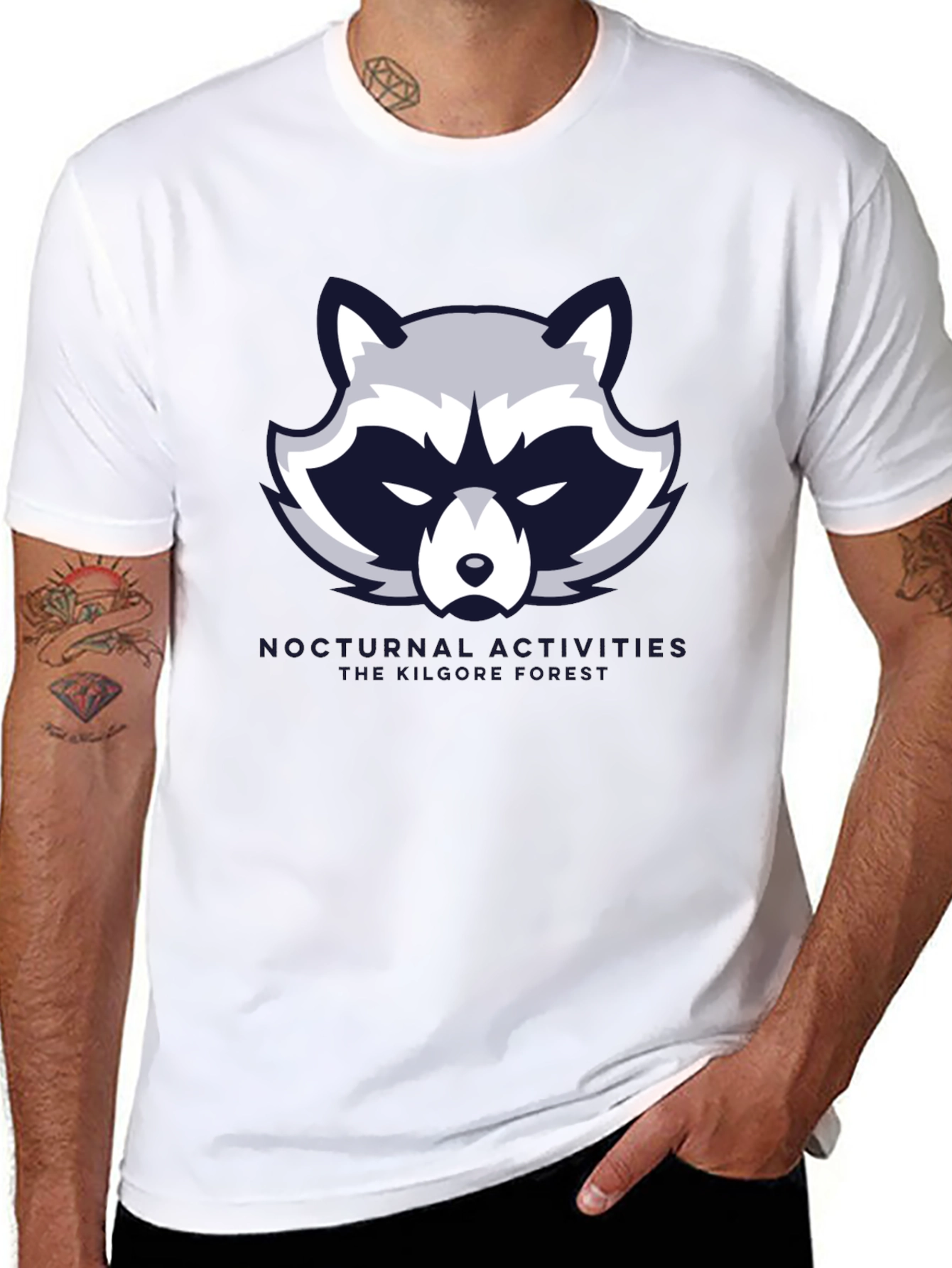 Nocturnal Activities Raccoon Graphic Tee