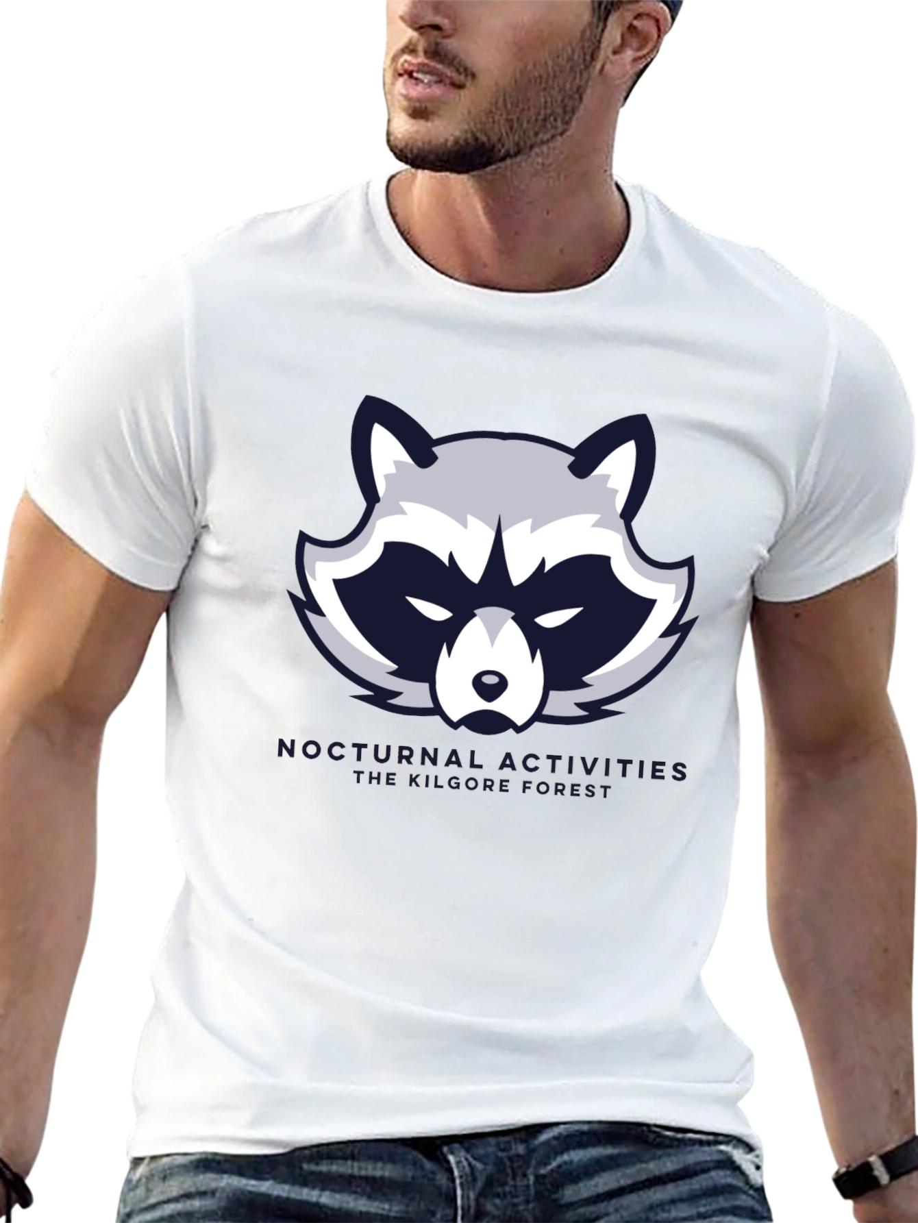Nocturnal Activities Raccoon Graphic Tee