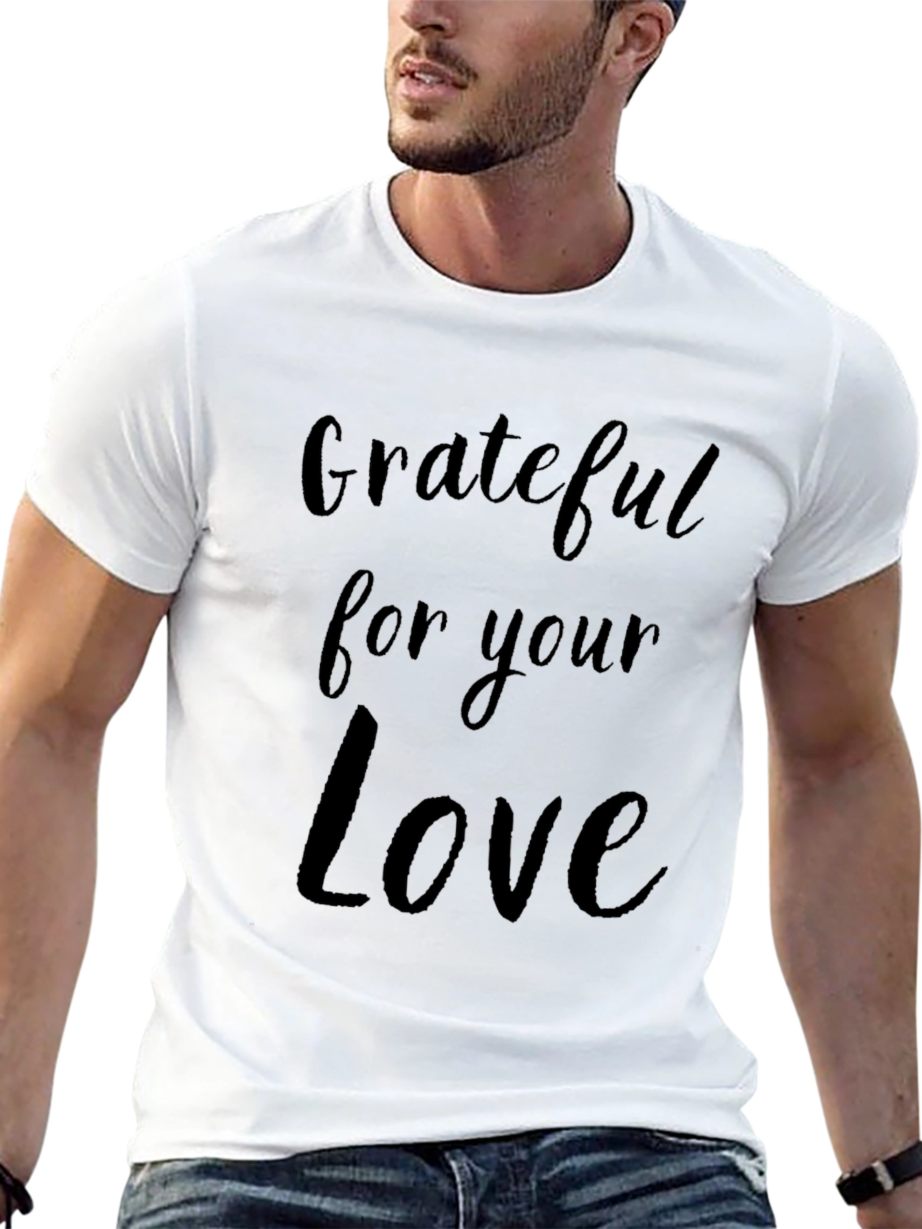 Grateful For Your Love Black T-Shirt
