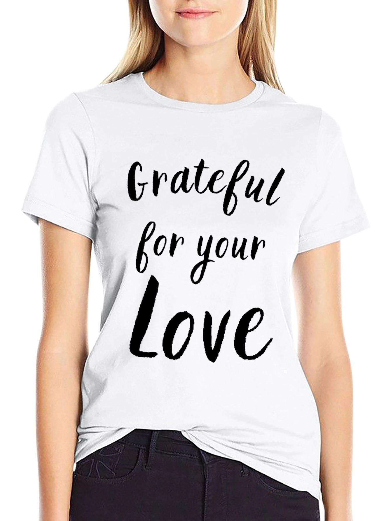 Grateful For Your Love Black T-Shirt