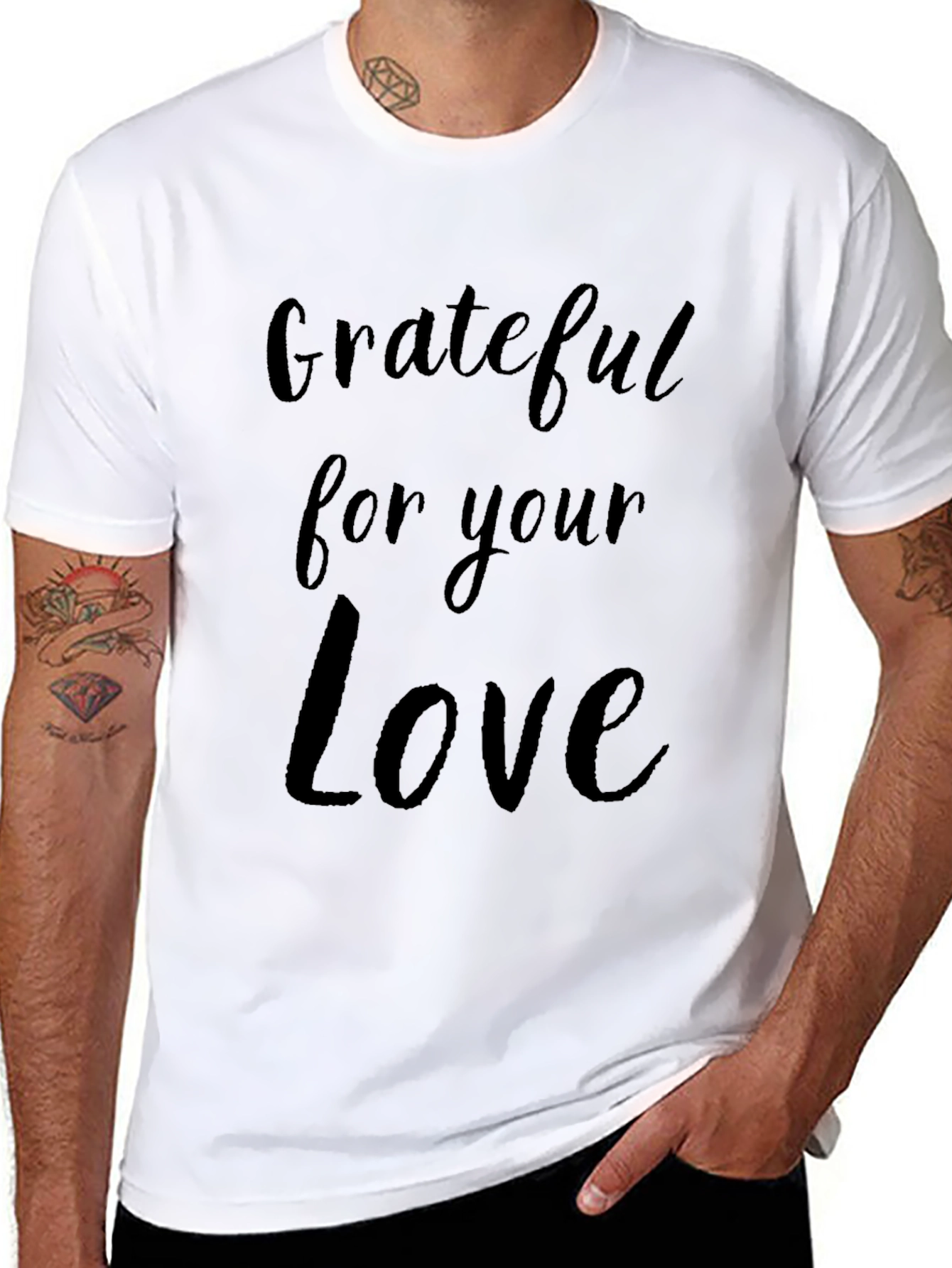 Grateful For Your Love Black T-Shirt