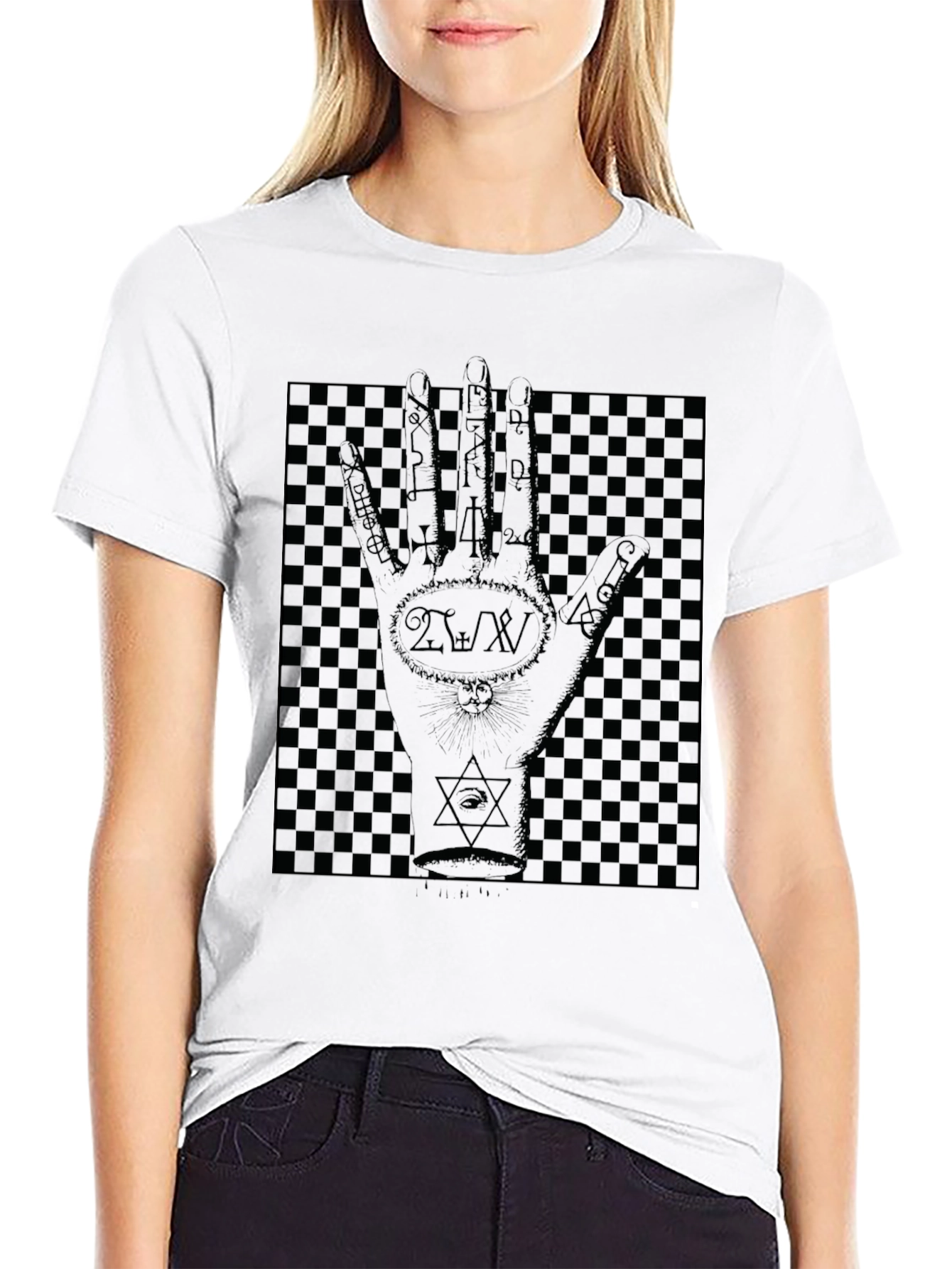 Mystic Hand Graphic Print Black T-Shirt