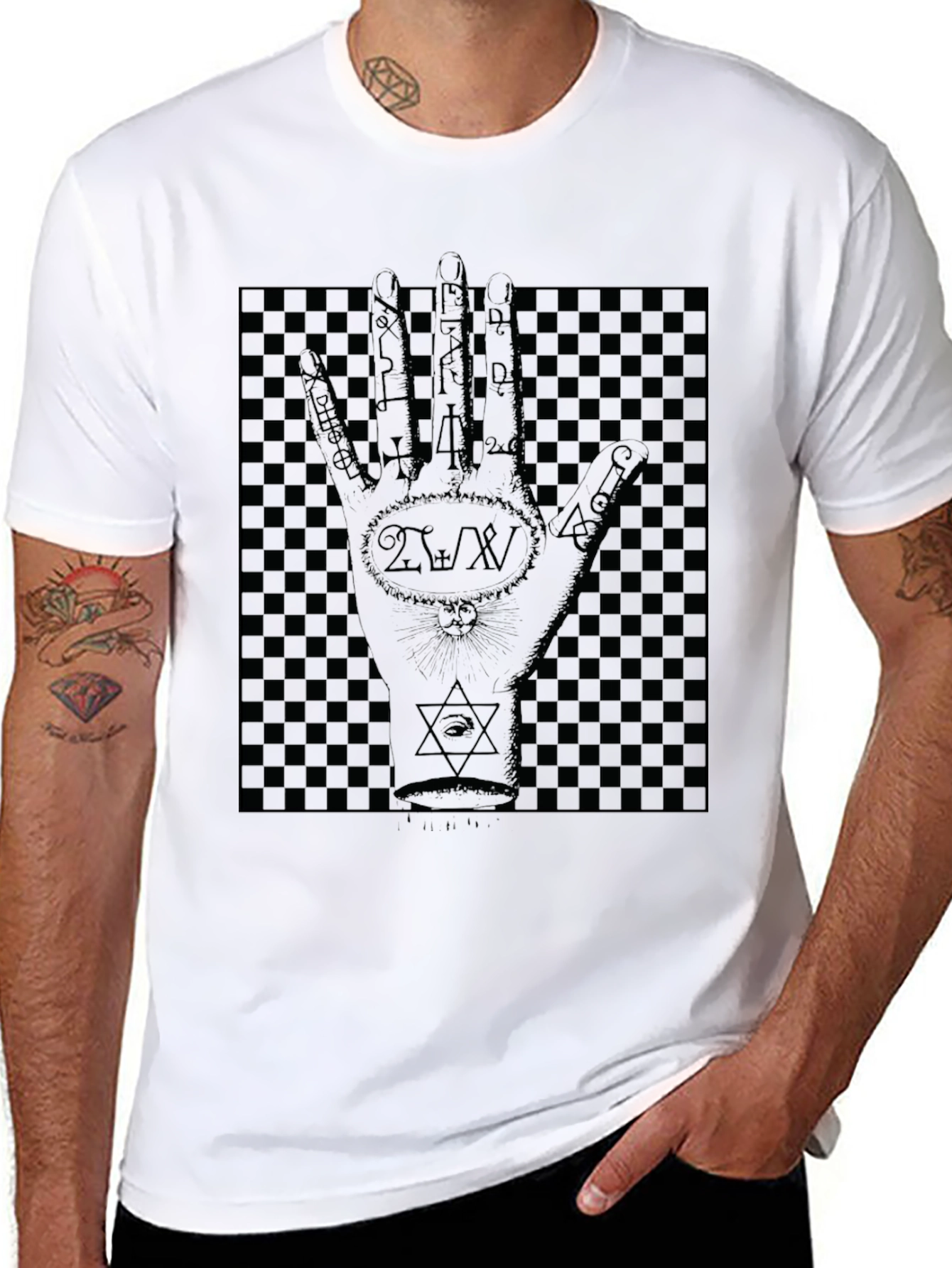 Mystic Hand Graphic Print Black T-Shirt
