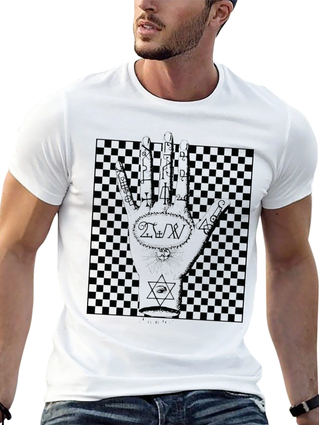 Mystic Hand Graphic Print Black T-Shirt
