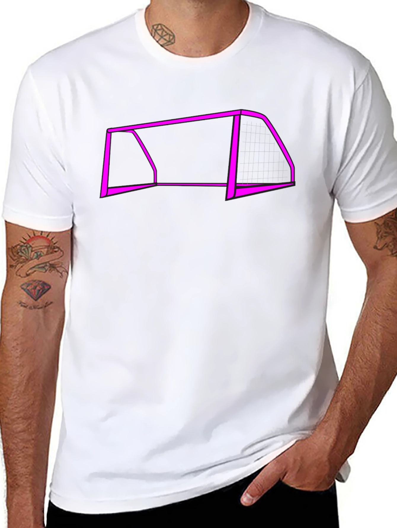 Soccer Goal Graphic Tee - Black