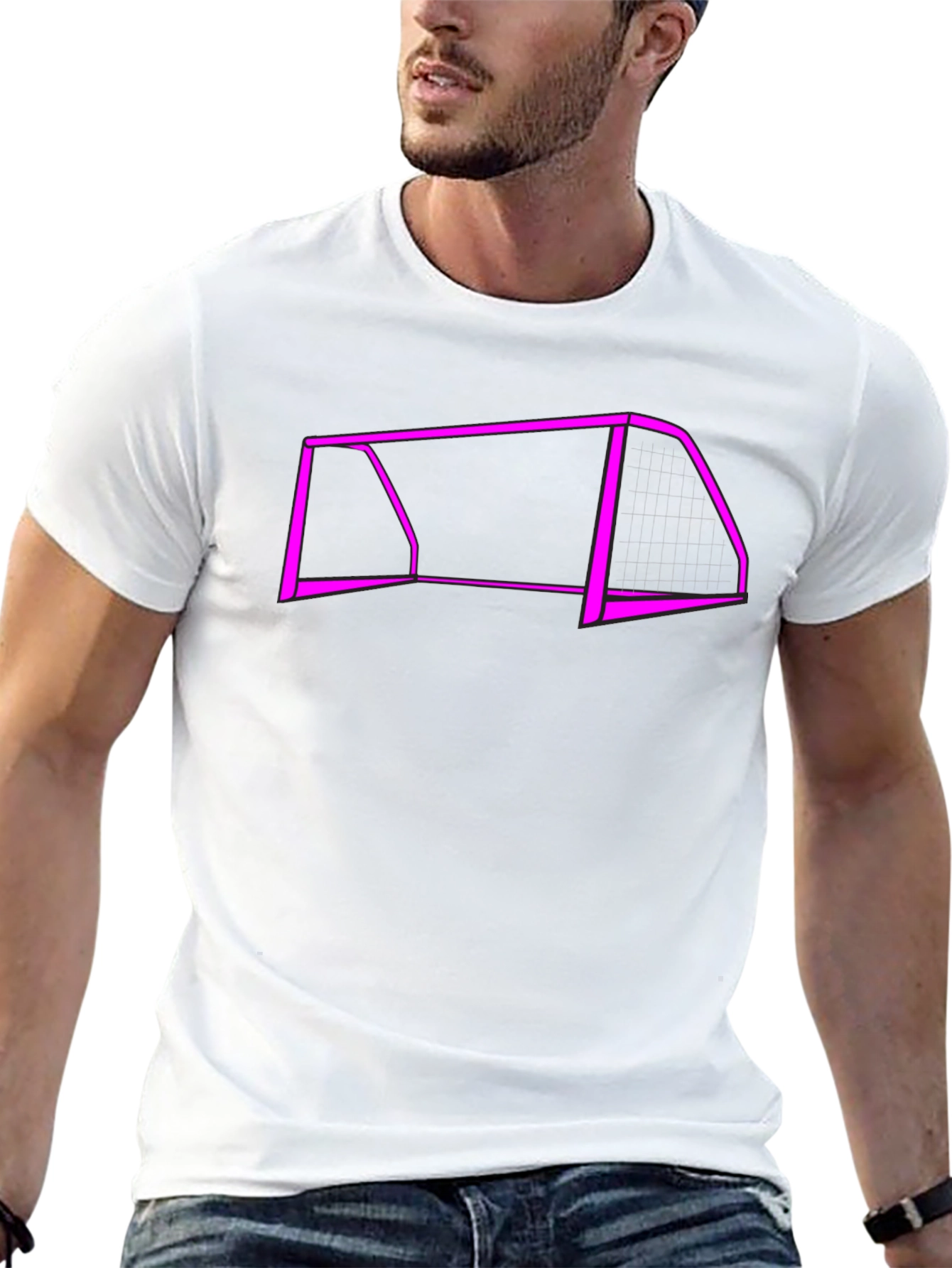 Soccer Goal Graphic Tee - Black
