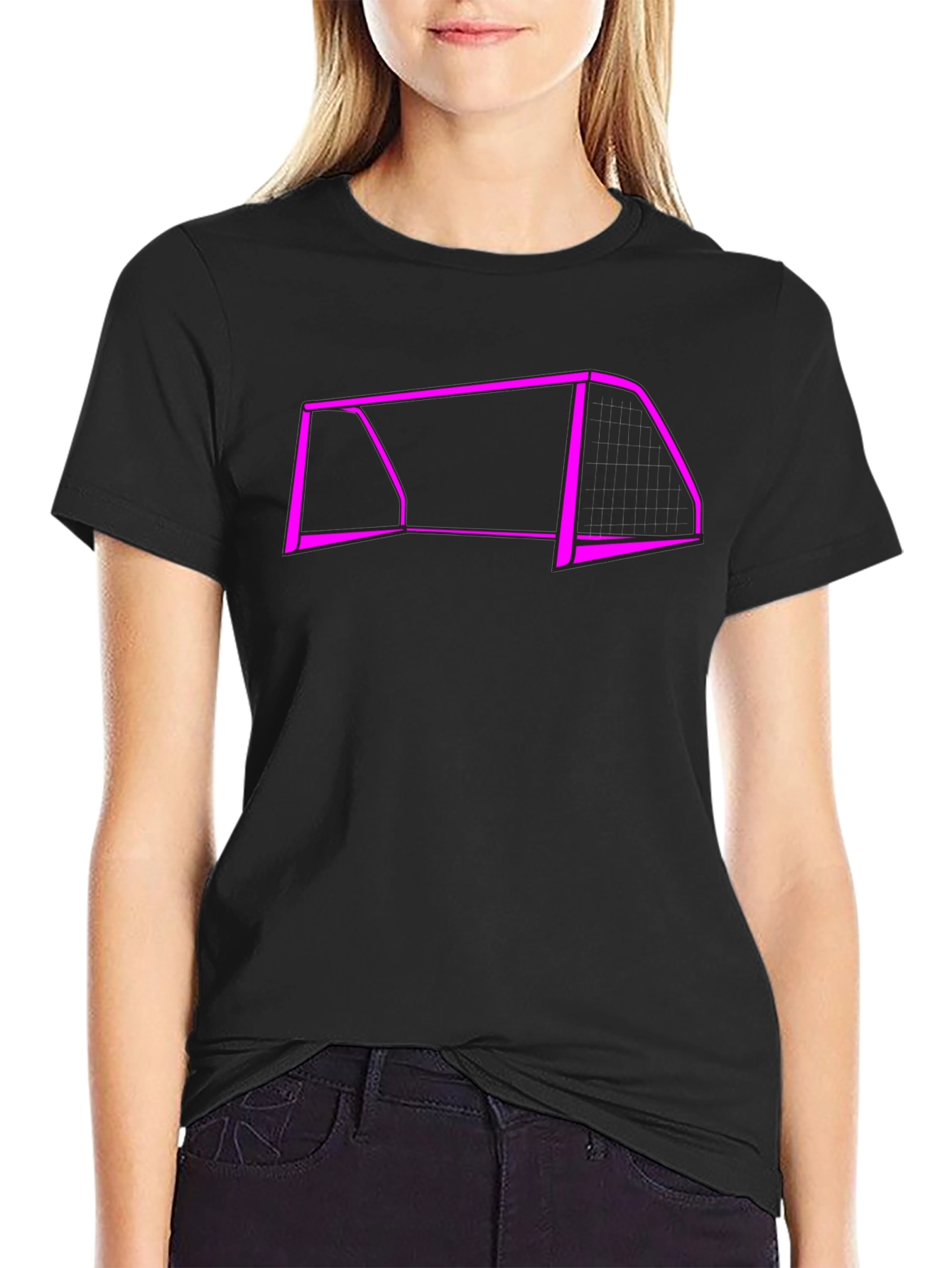 Soccer Goal Graphic Tee - Black