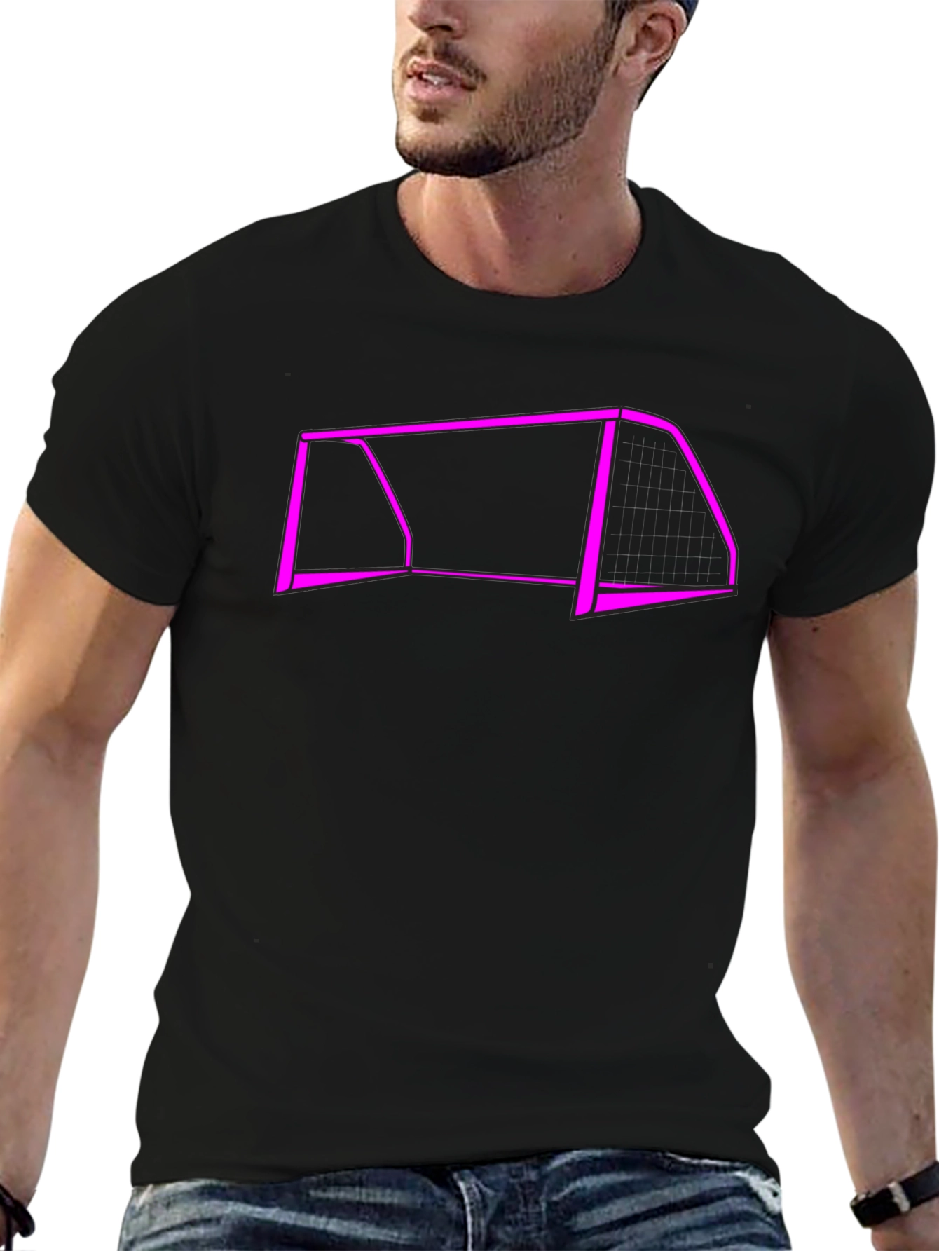 Soccer Goal Graphic Tee - Black