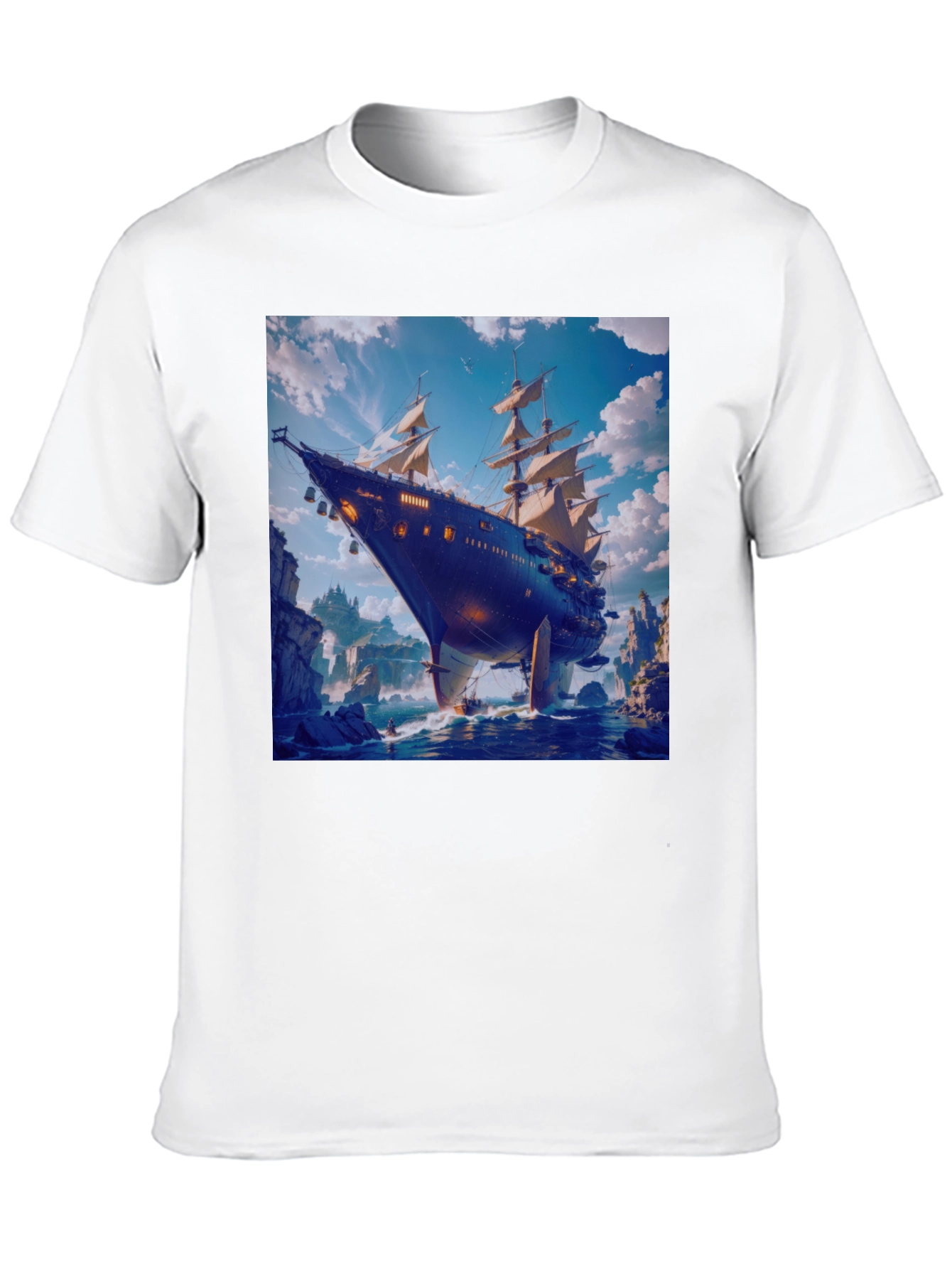 Steampunk Airship Graphic Tee