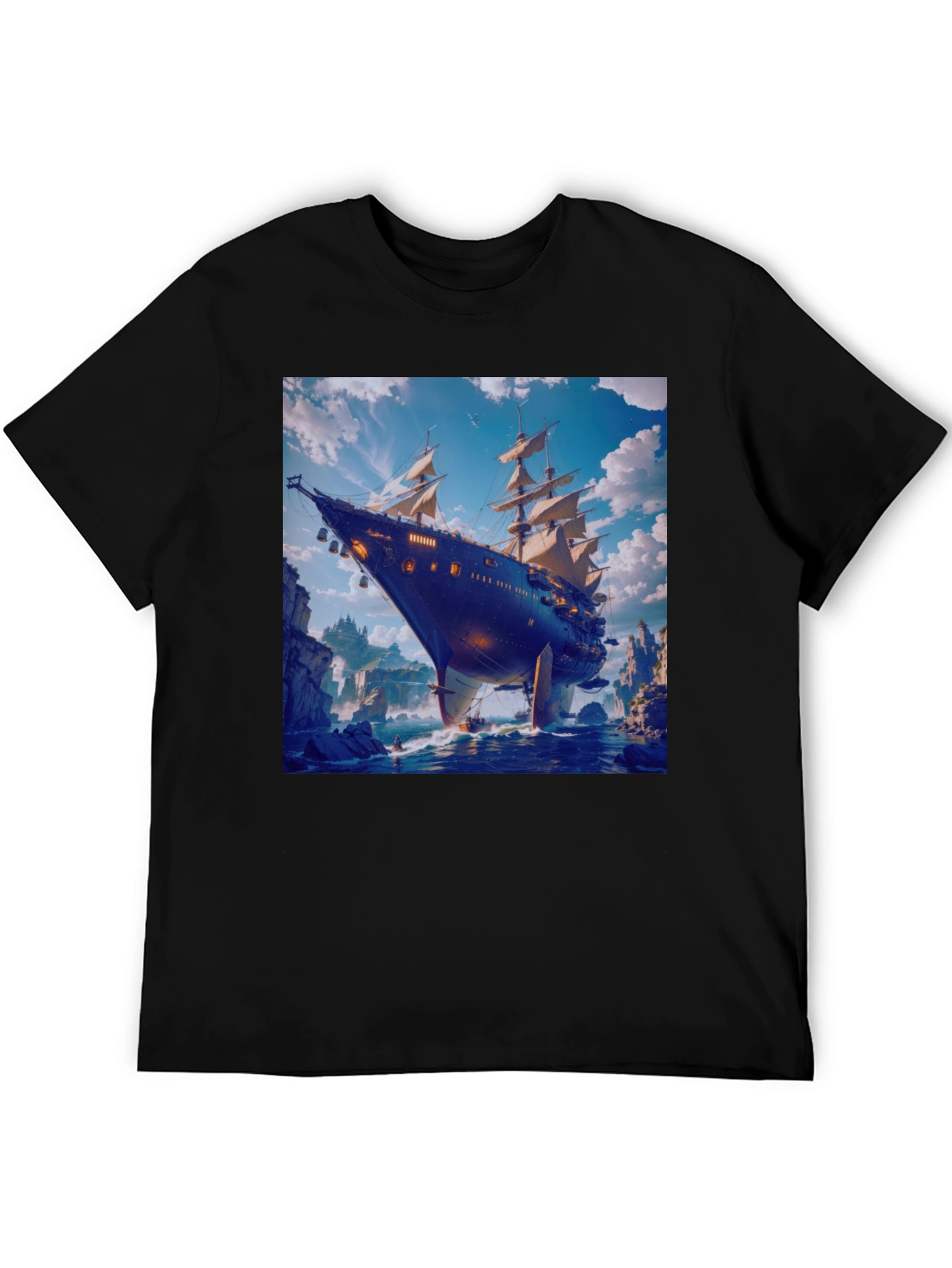 Steampunk Airship Graphic Tee