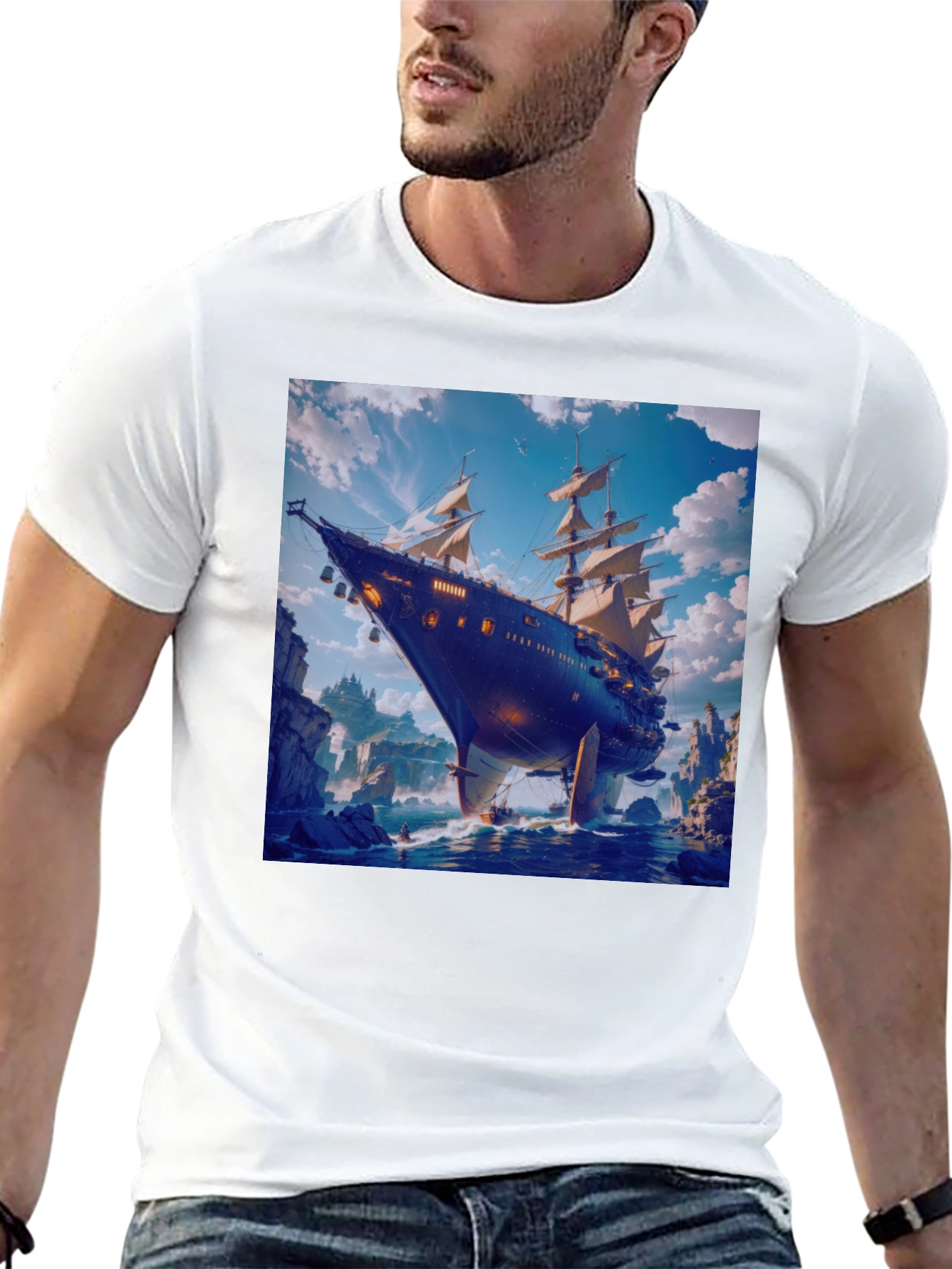 Steampunk Airship Graphic Tee