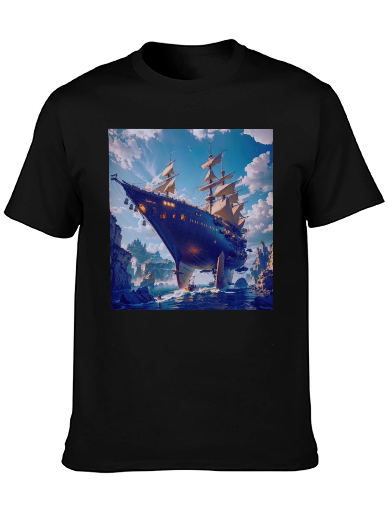 Steampunk Airship Graphic Tee