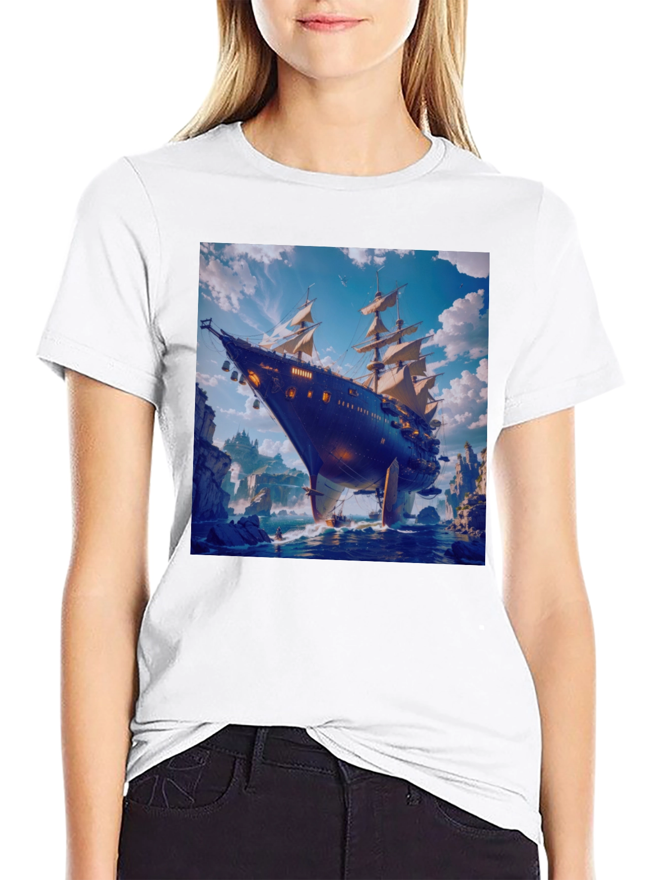 Steampunk Airship Graphic Tee