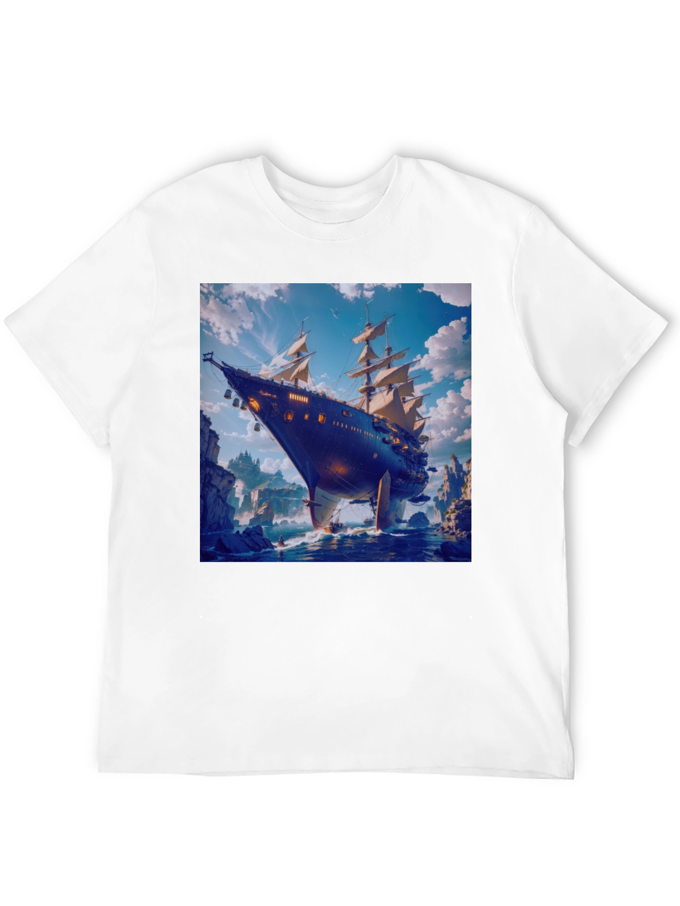 Steampunk Airship Graphic Tee