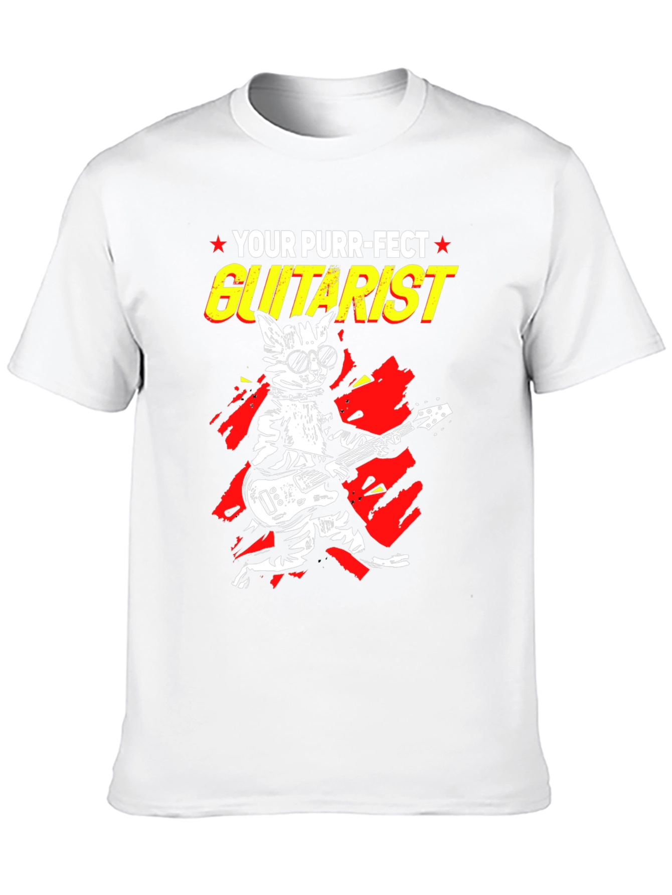Purr-fect Guitarist Black Graphic Tee